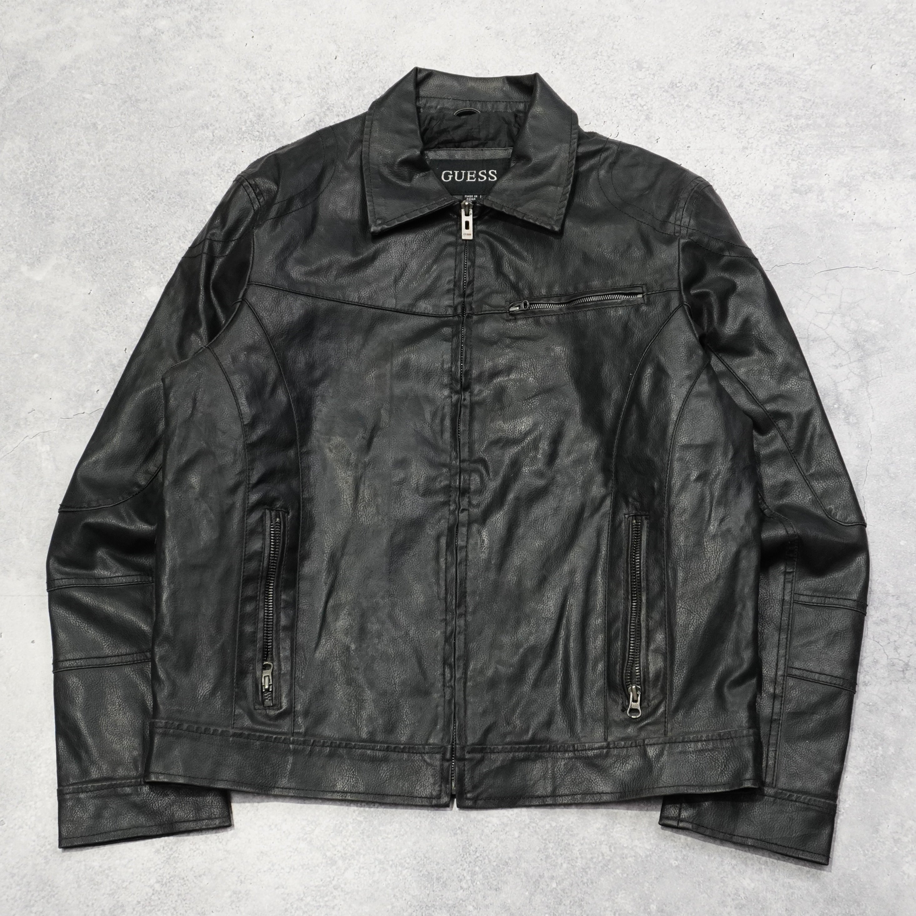 2000s Guess Leather Jacket – Garmes