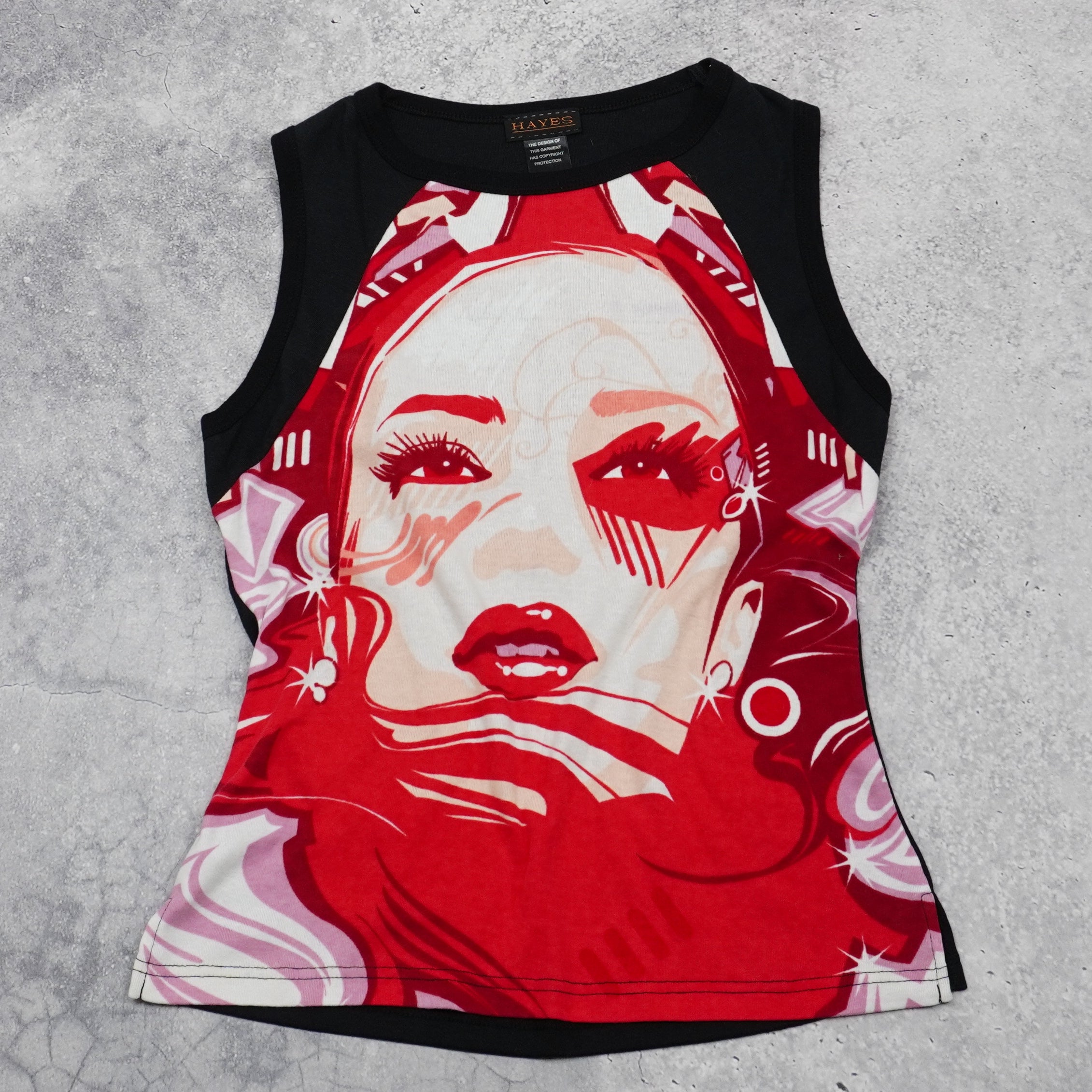 2000s Hayes Graphic Print Top
