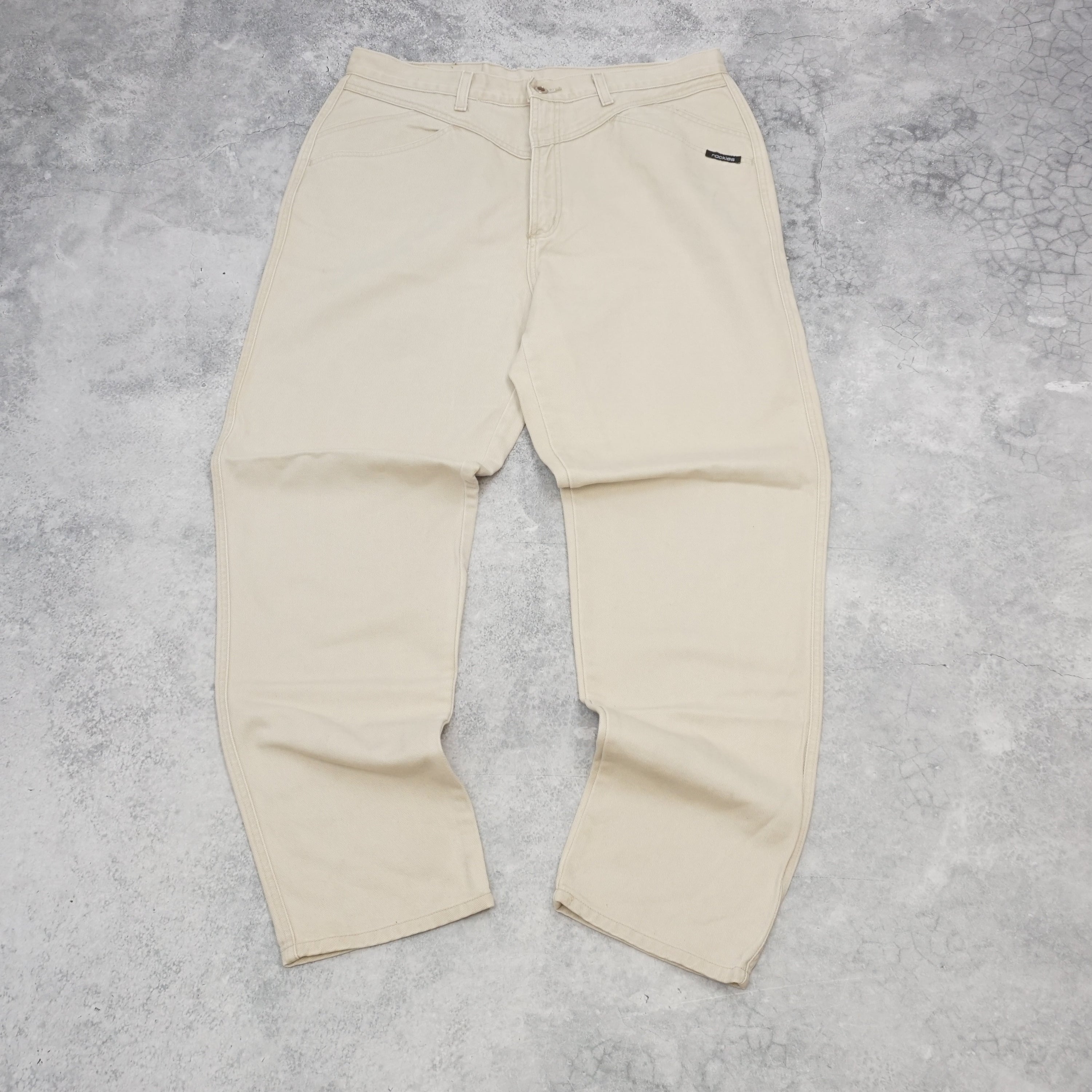90s Rocky Mountain Clothing Co Cream Straight Leg Pants