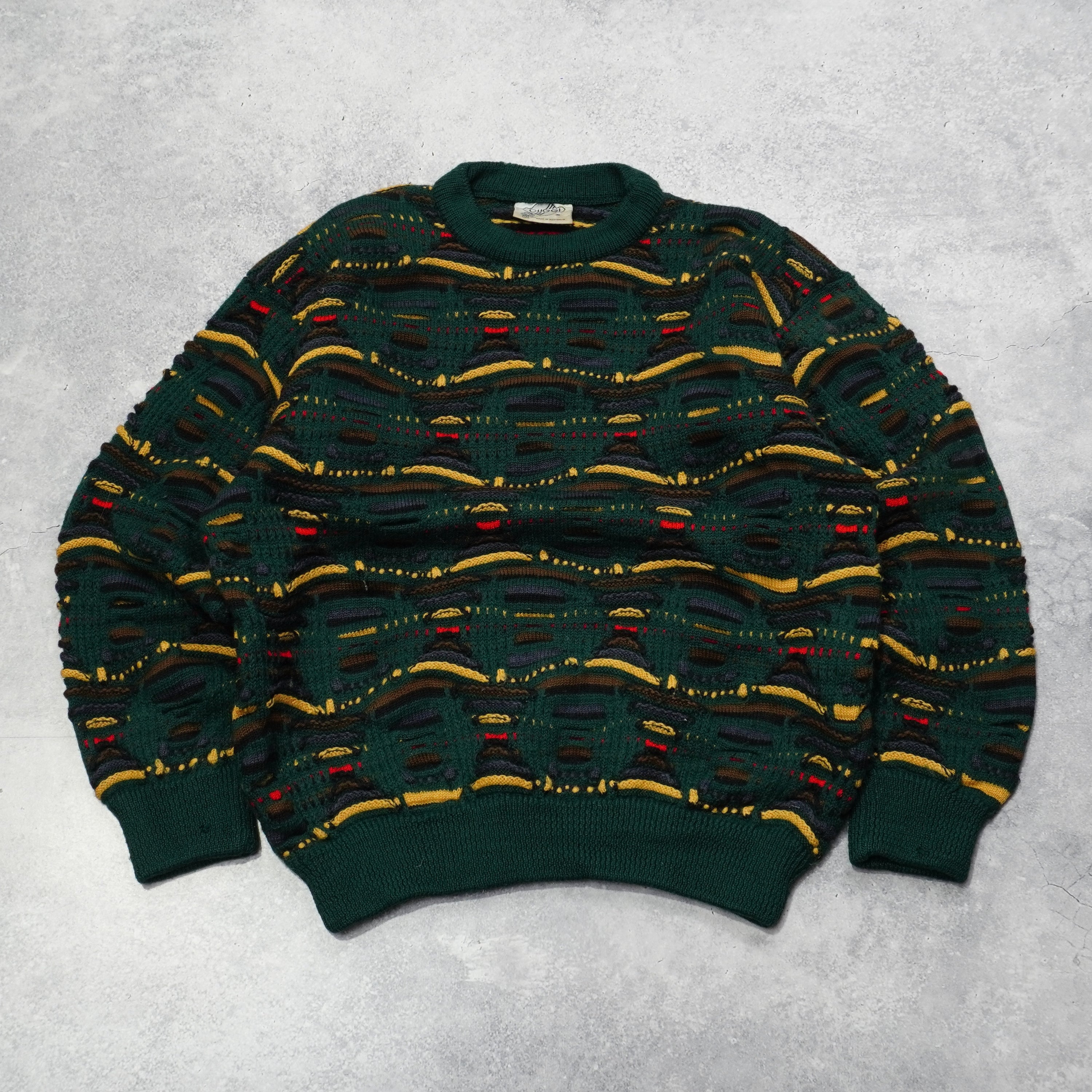 80s Coogi Patterned Knit Sweater