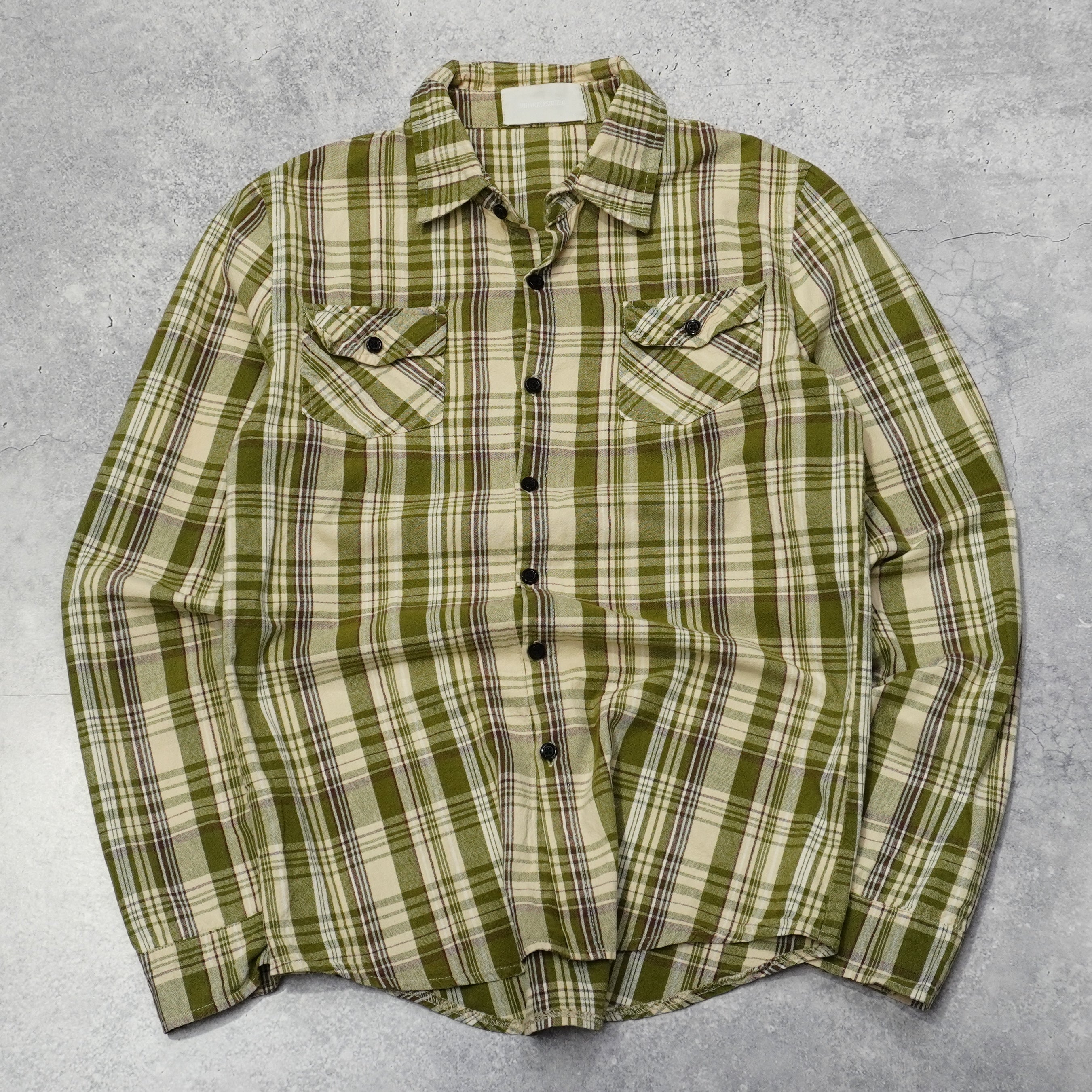 Mihara Yasuhiro Plaid Flannel Shirt