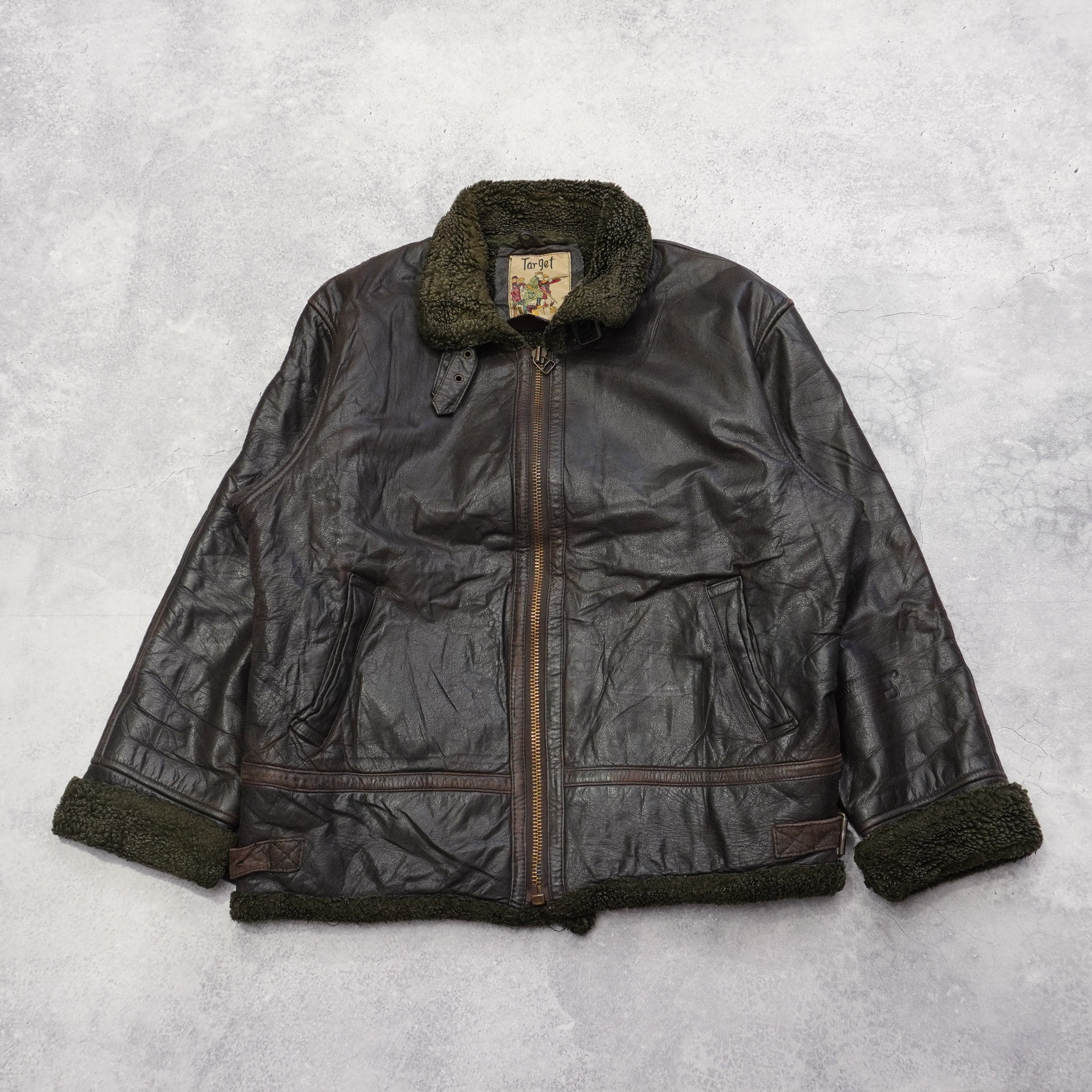 2000s Target Shearling Leather Jacket