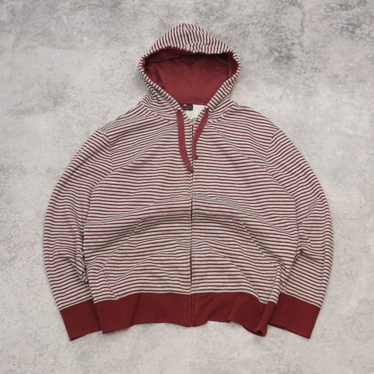 2000s Ozemocean Striped Zip Up Hoodie