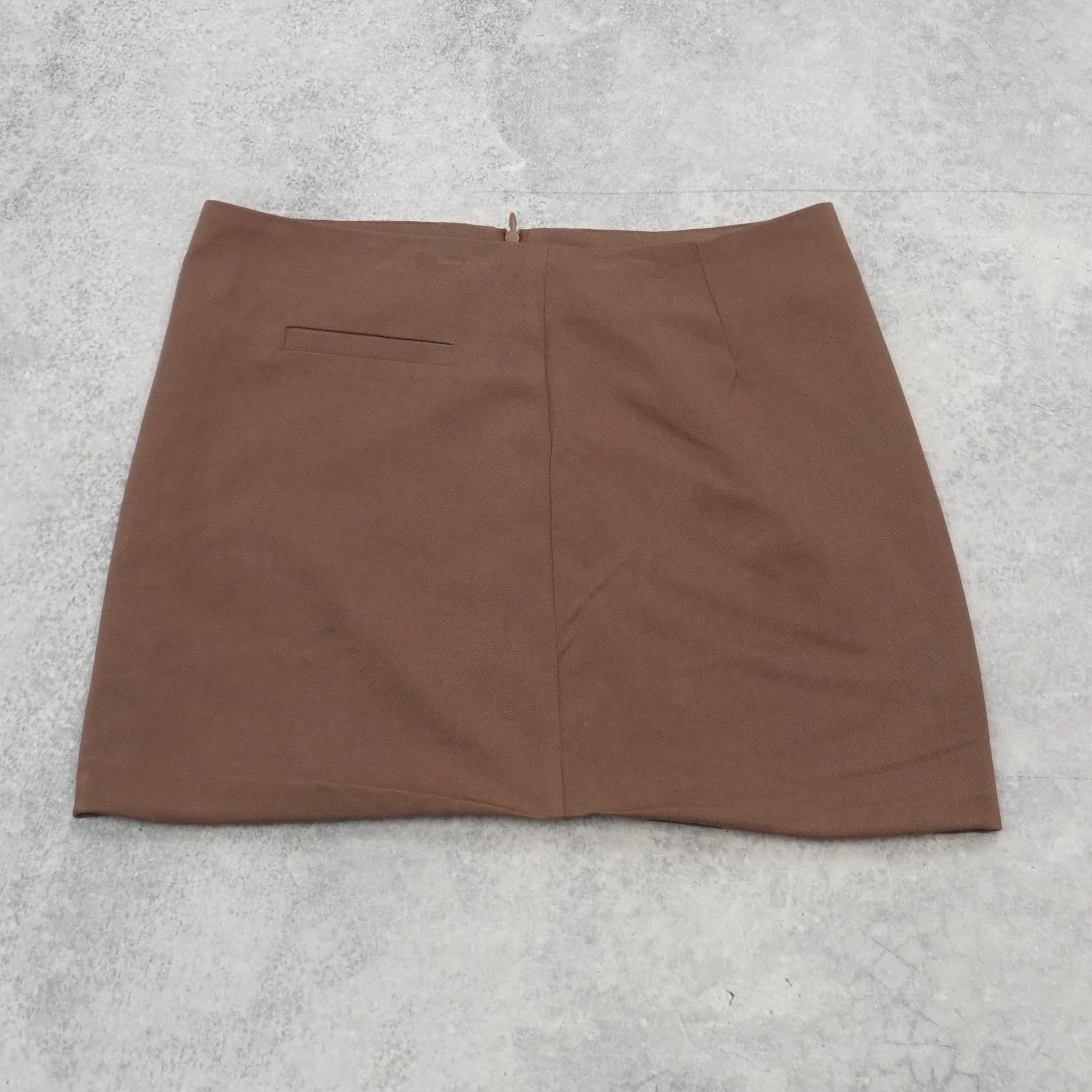 Alice In The Eve. Brown Tailored Mini Skirt