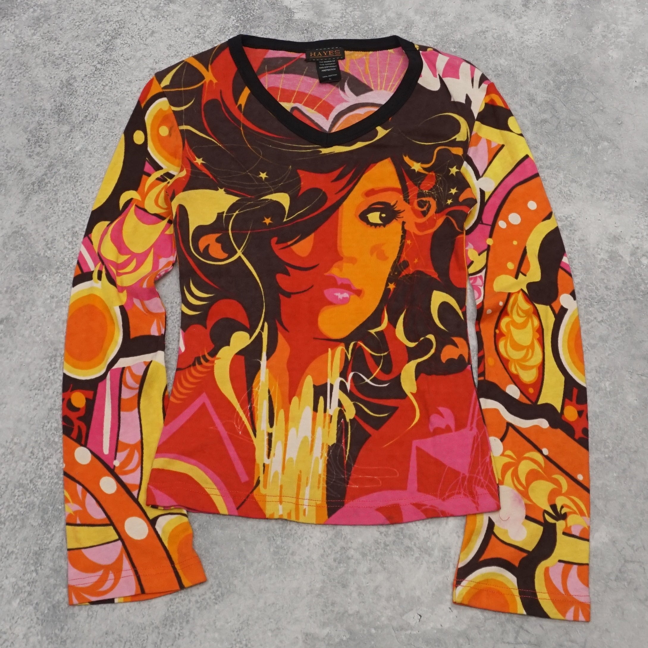 2000s Hayes Patterned T-Shirt