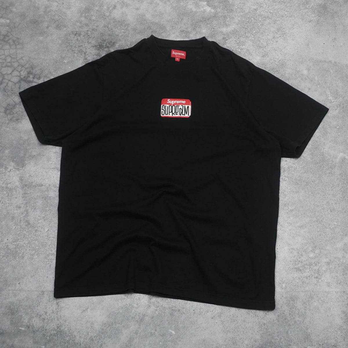 Supreme Black 'Nametag' T-Shirt