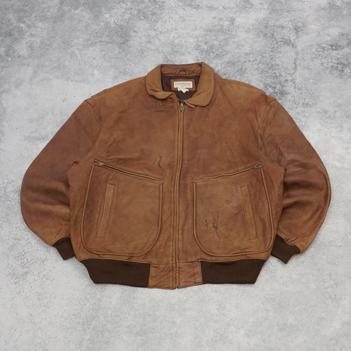90s Banana Republic Safari Travel Suede Leather Jacket Bomber
