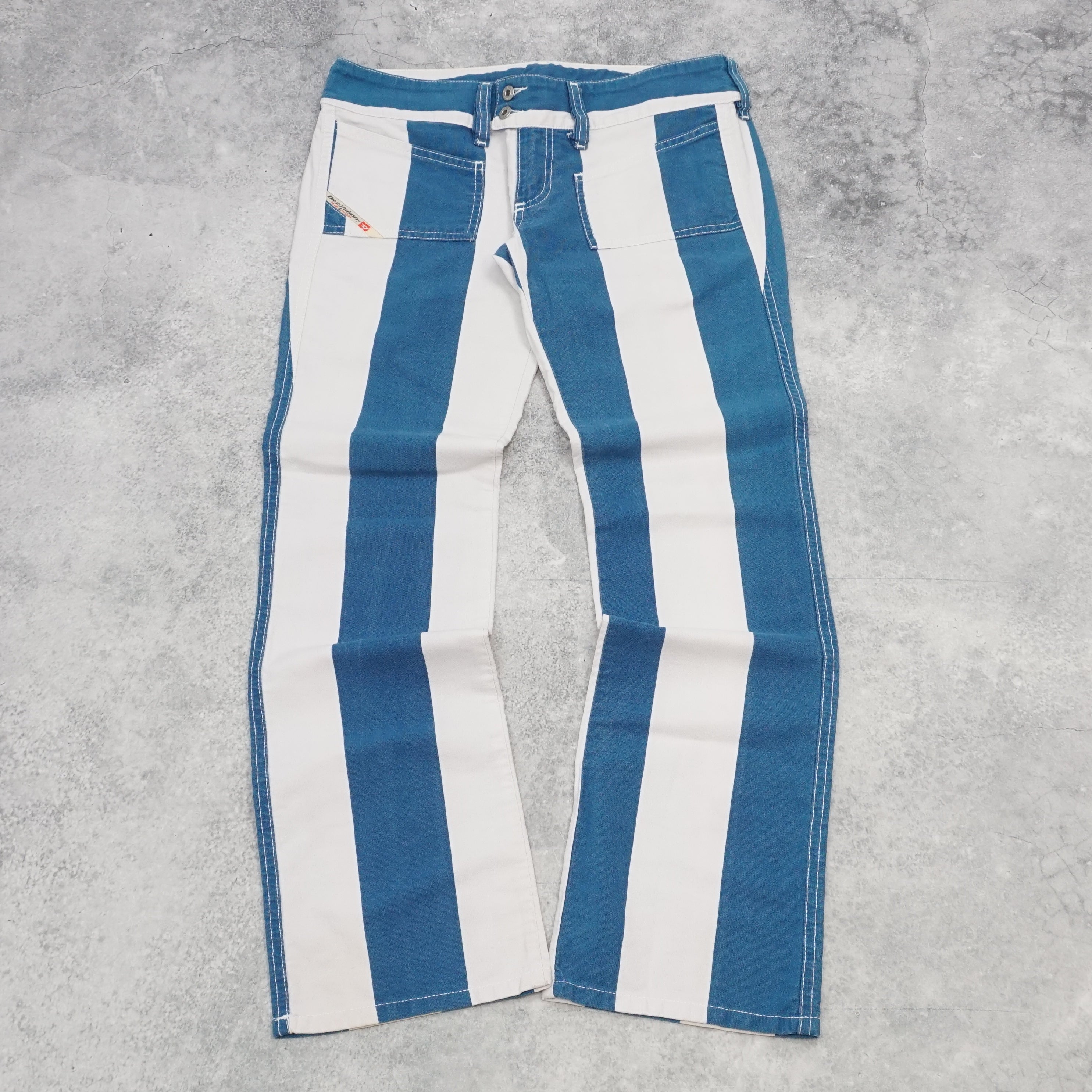2000s Diesel Graphic Striped Pants
