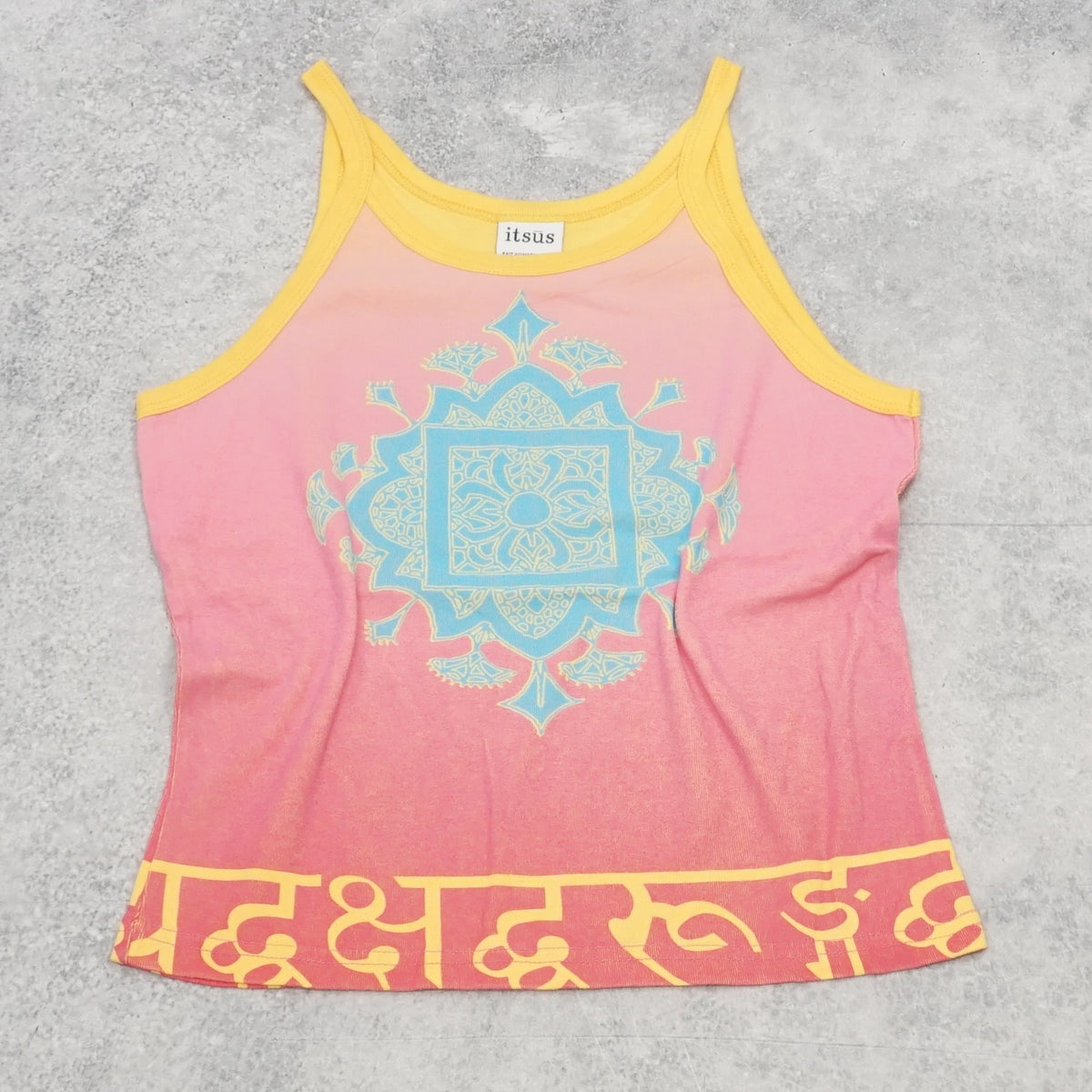 2000s Itsus Mandala Graphic Ombre Cami Top