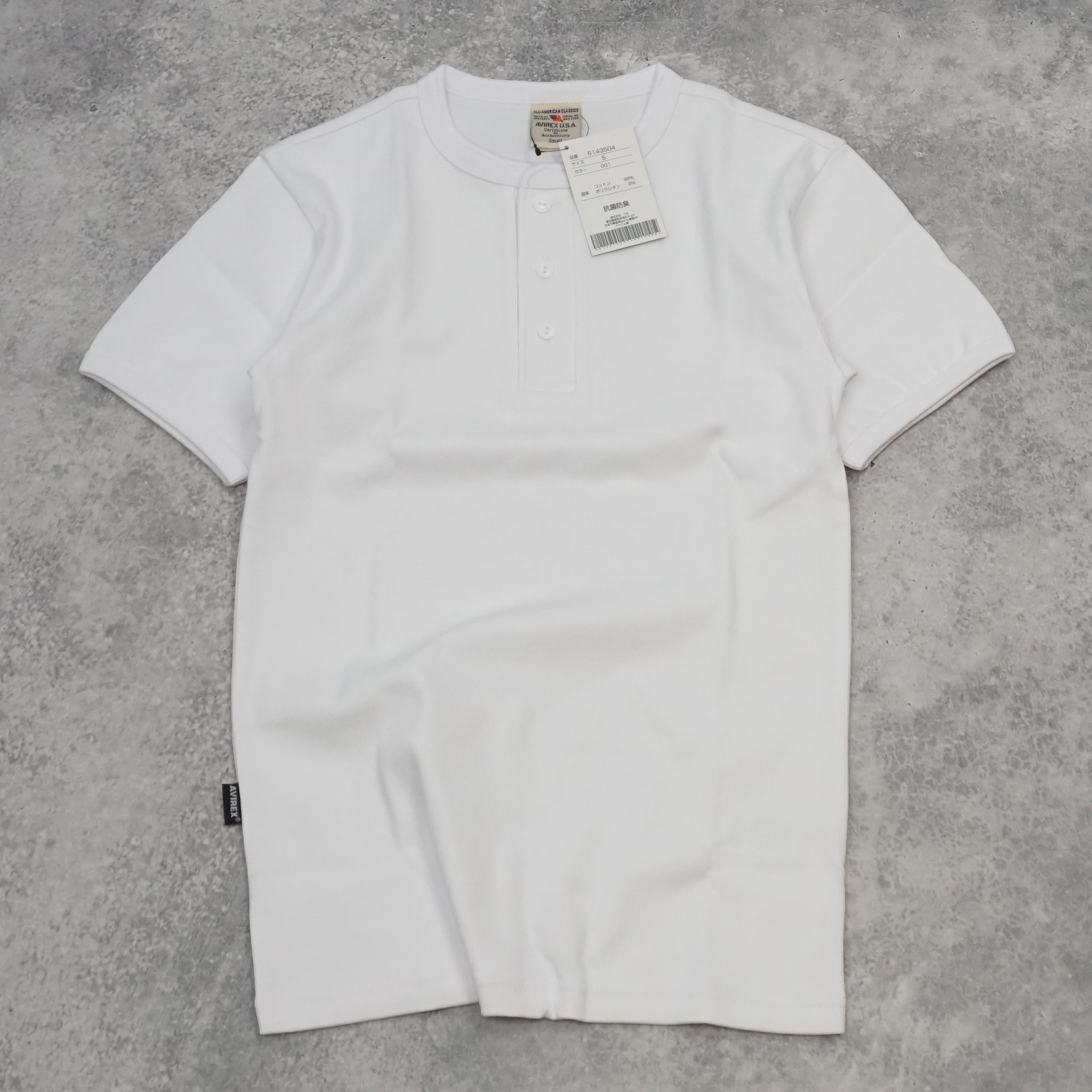Avirex Short Sleeve Henley Top Tee