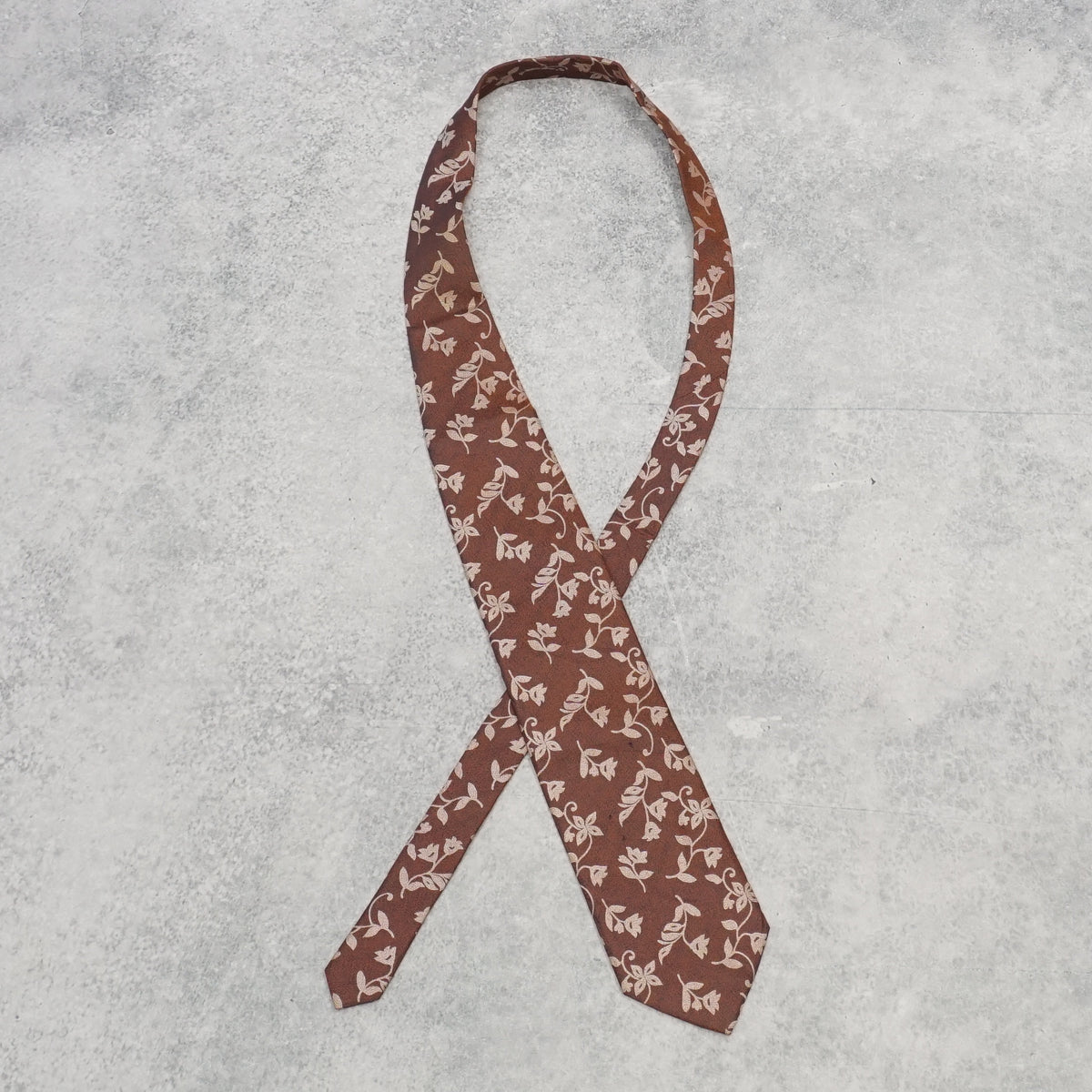 2000s Paco Rabanne Floral Silk Scarf Tie