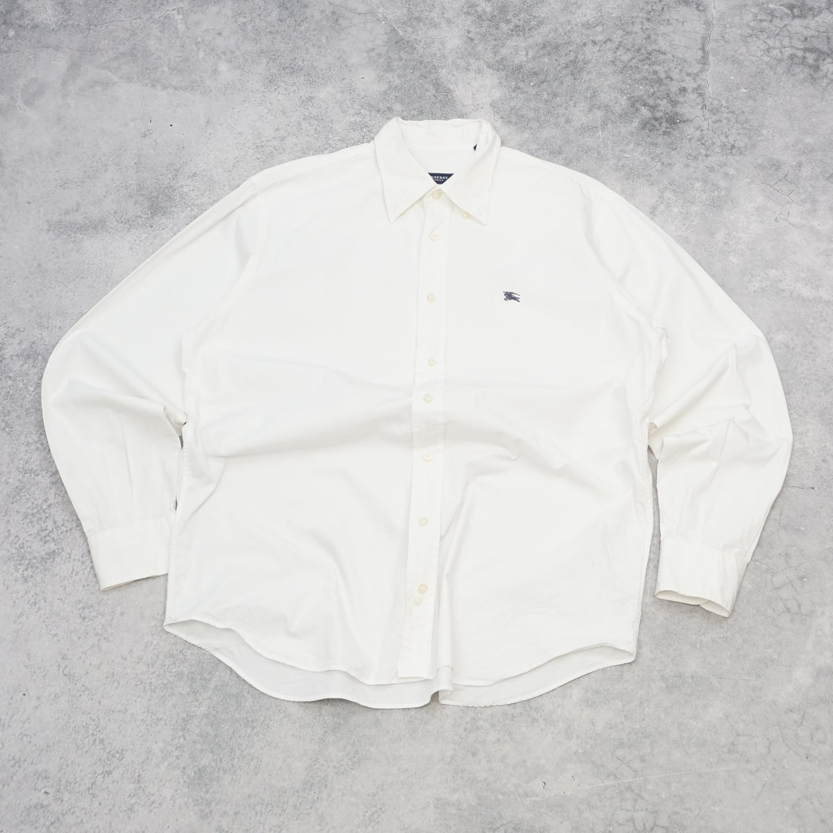 2000s Burberry London Embroidered Logo Button Up Shirt