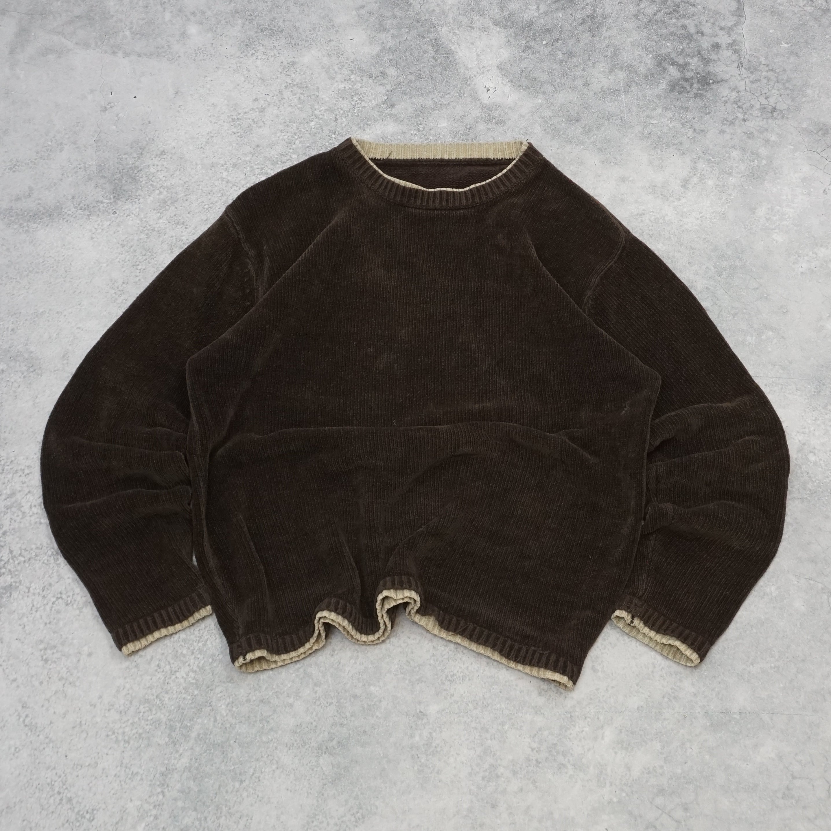90s Ribbed Crewneck Soft Sweater