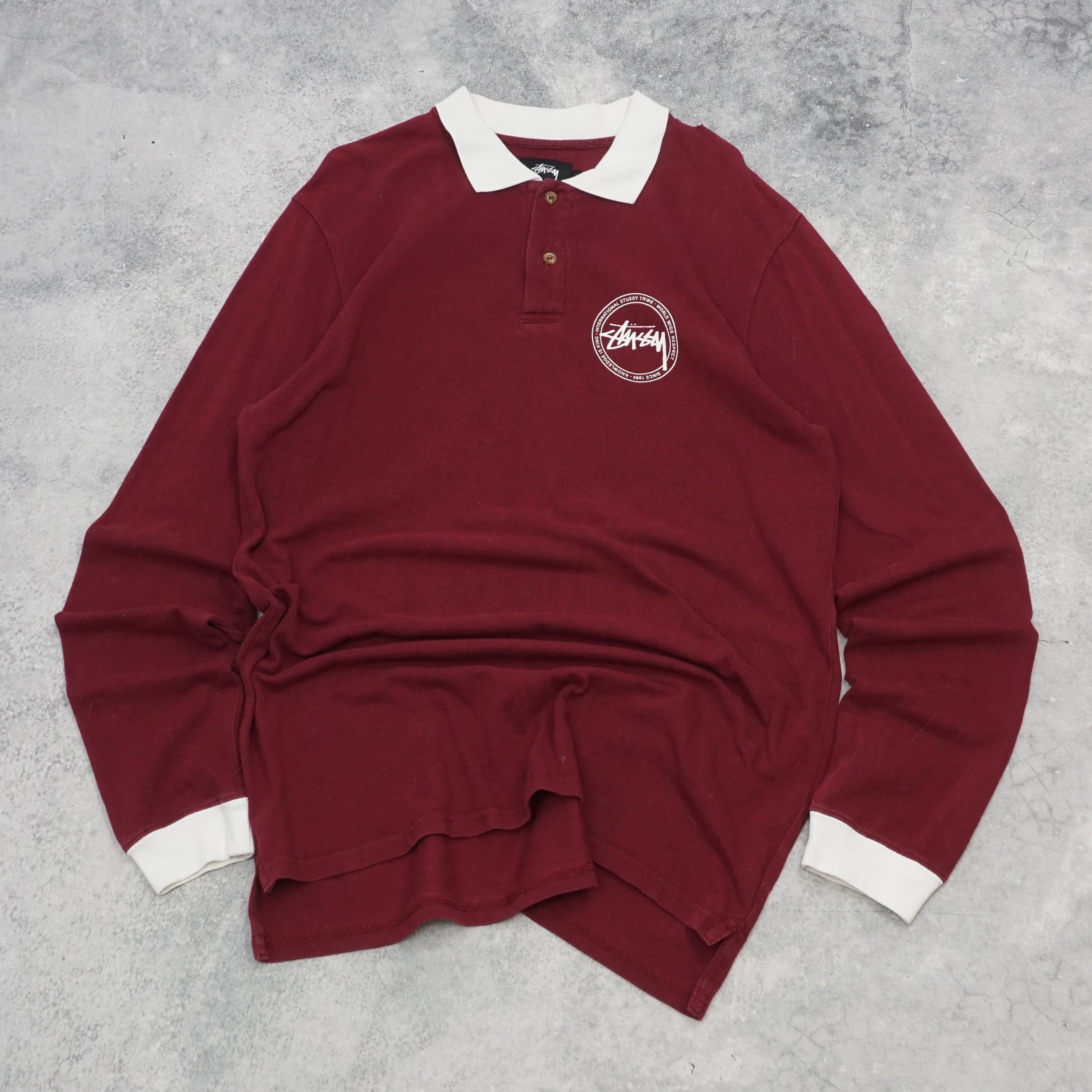 2000s Stussy Long Sleeve Polo