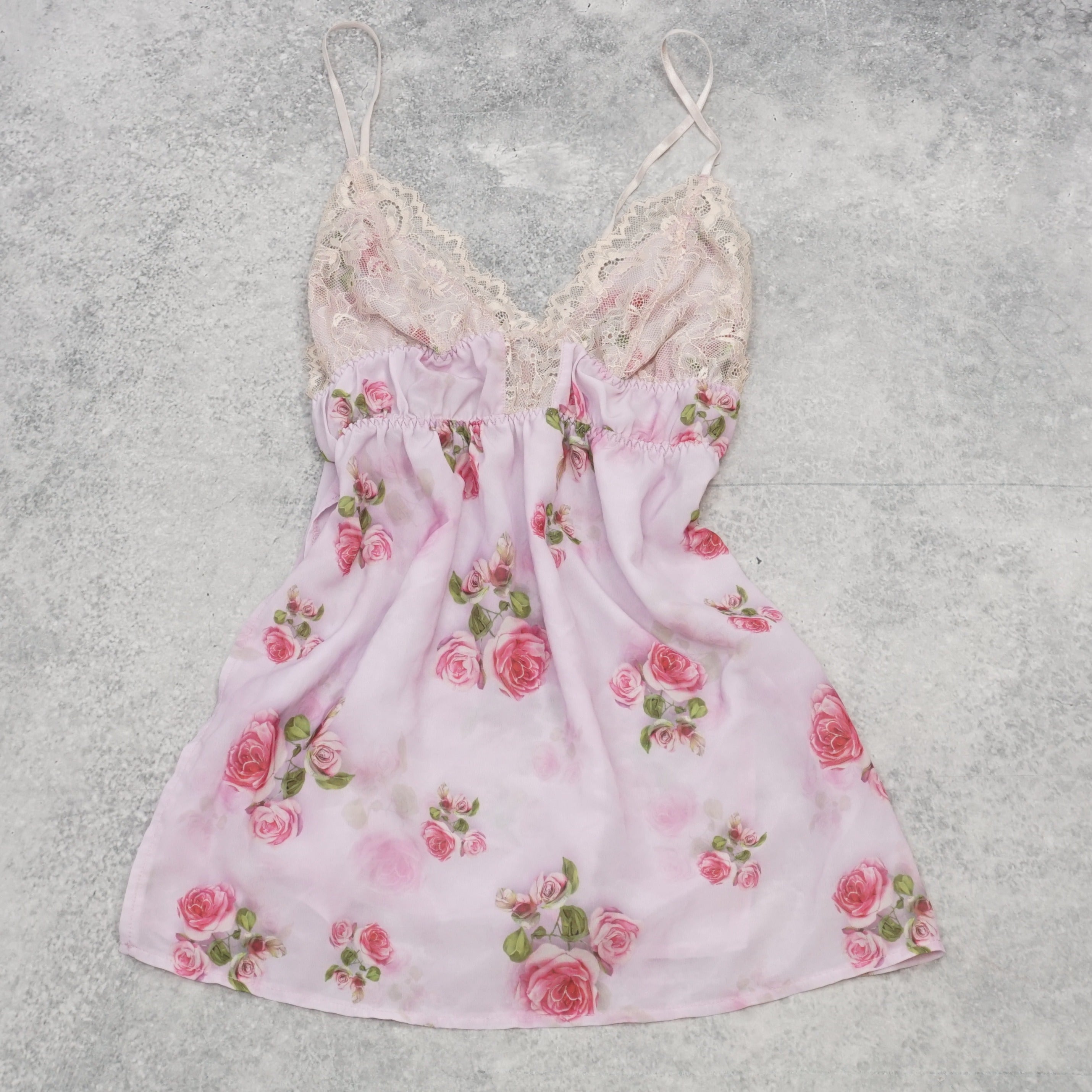 2000s Lace Floral Cami Top