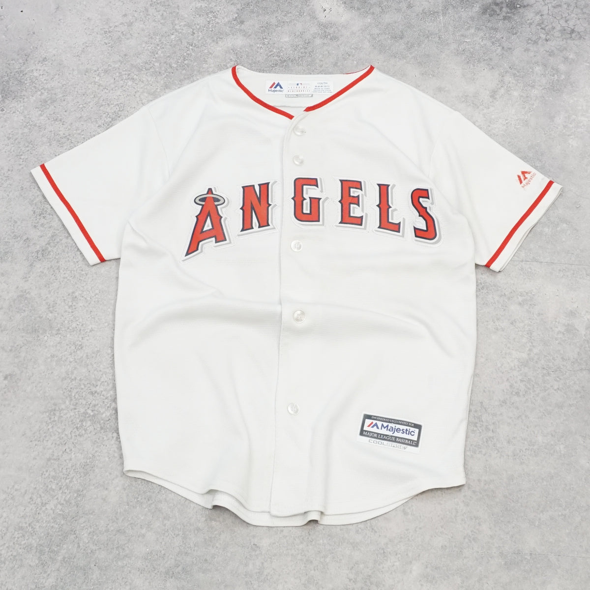 Majestic Angels Trout 27 Baseball Jersey