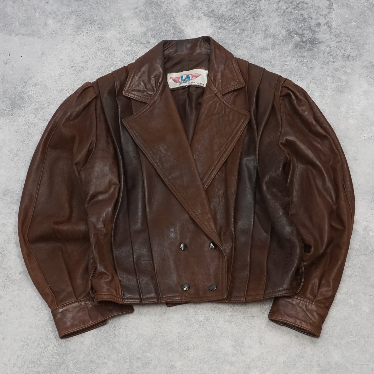 80s LA Leather Cropped Leather Jacket