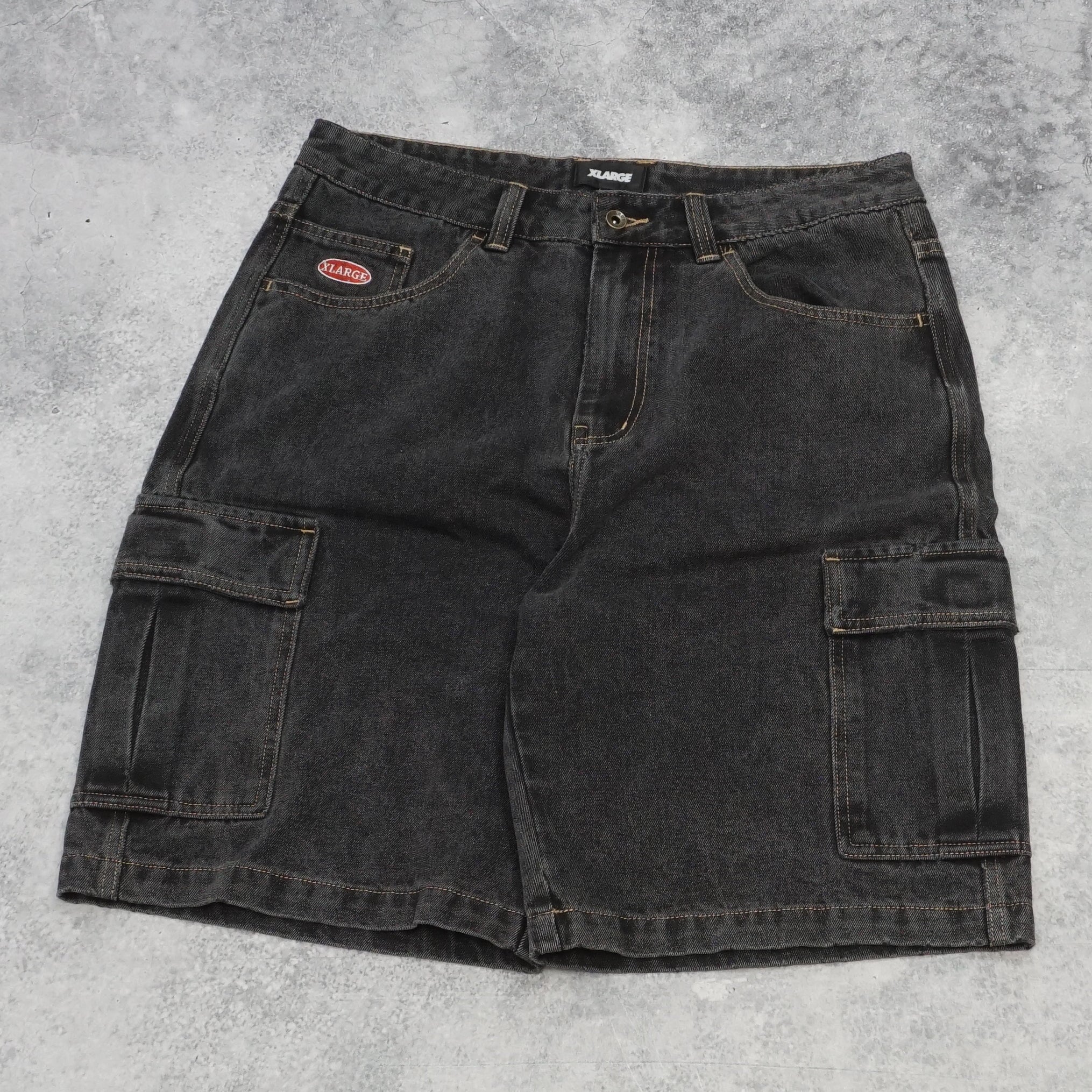 2000s Xlarge Cargo Denim Skirt