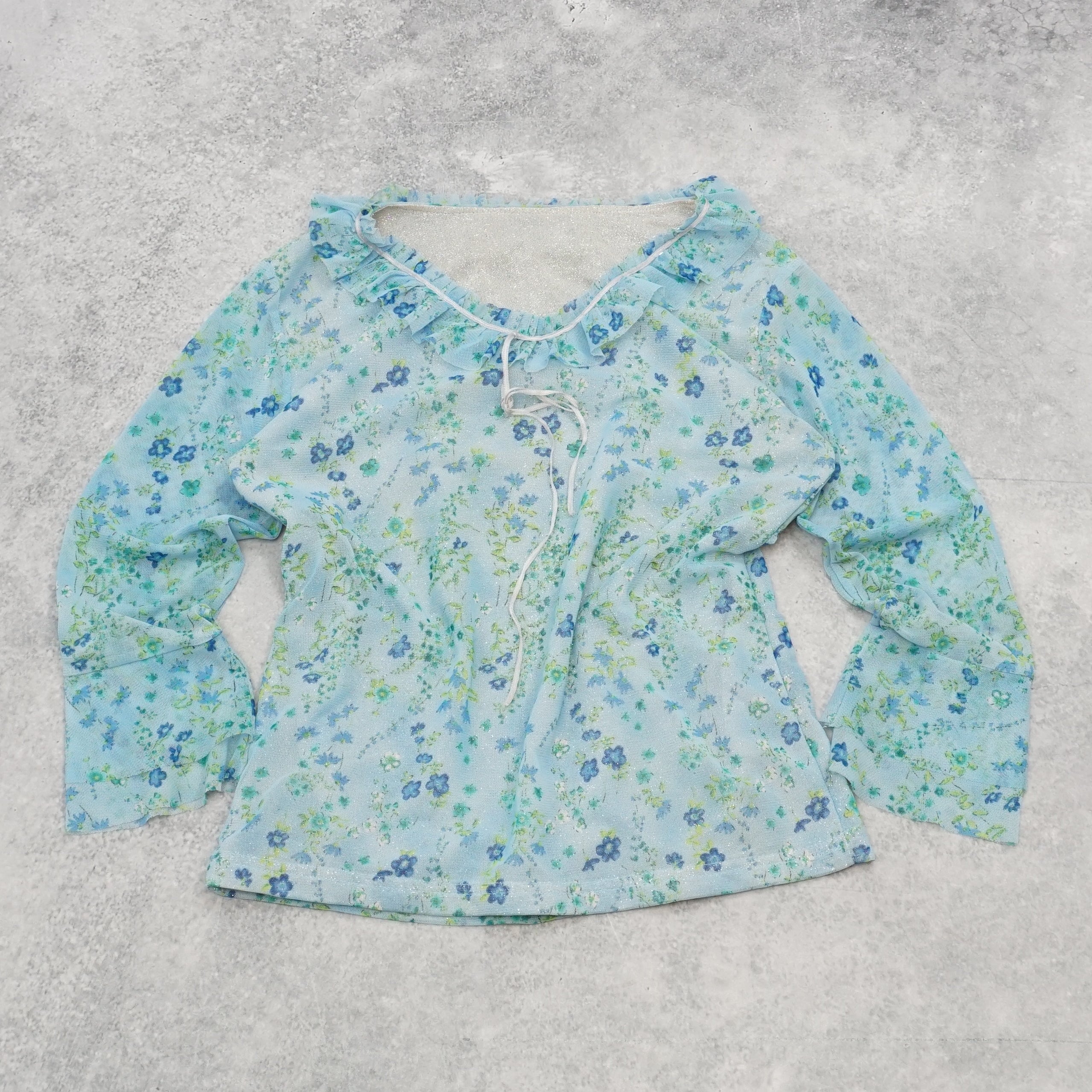 2000s Floral Blouse