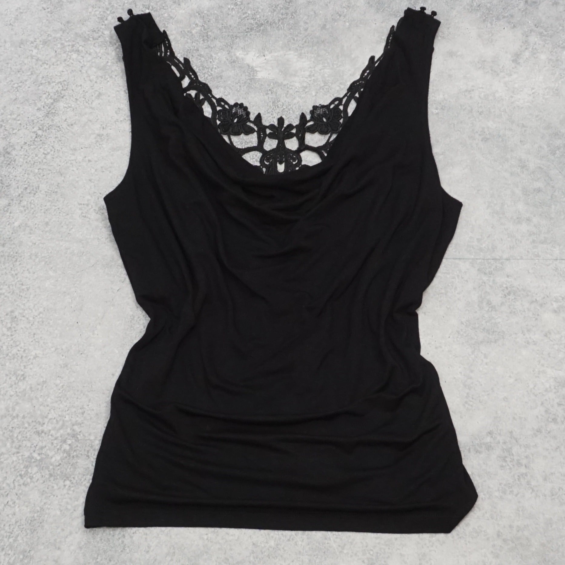 2000s Dolce&Gabbana Lace Trim Cami Top