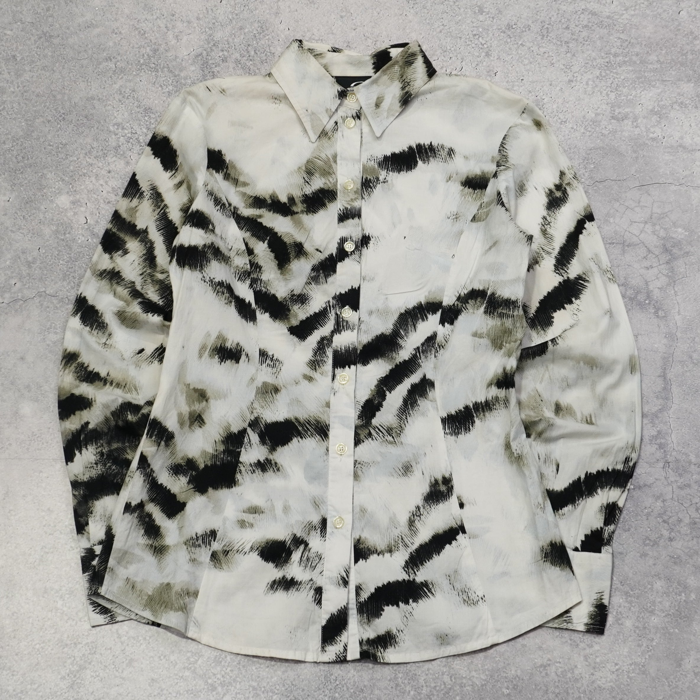2000s Just Cavali Animal Print Button Up