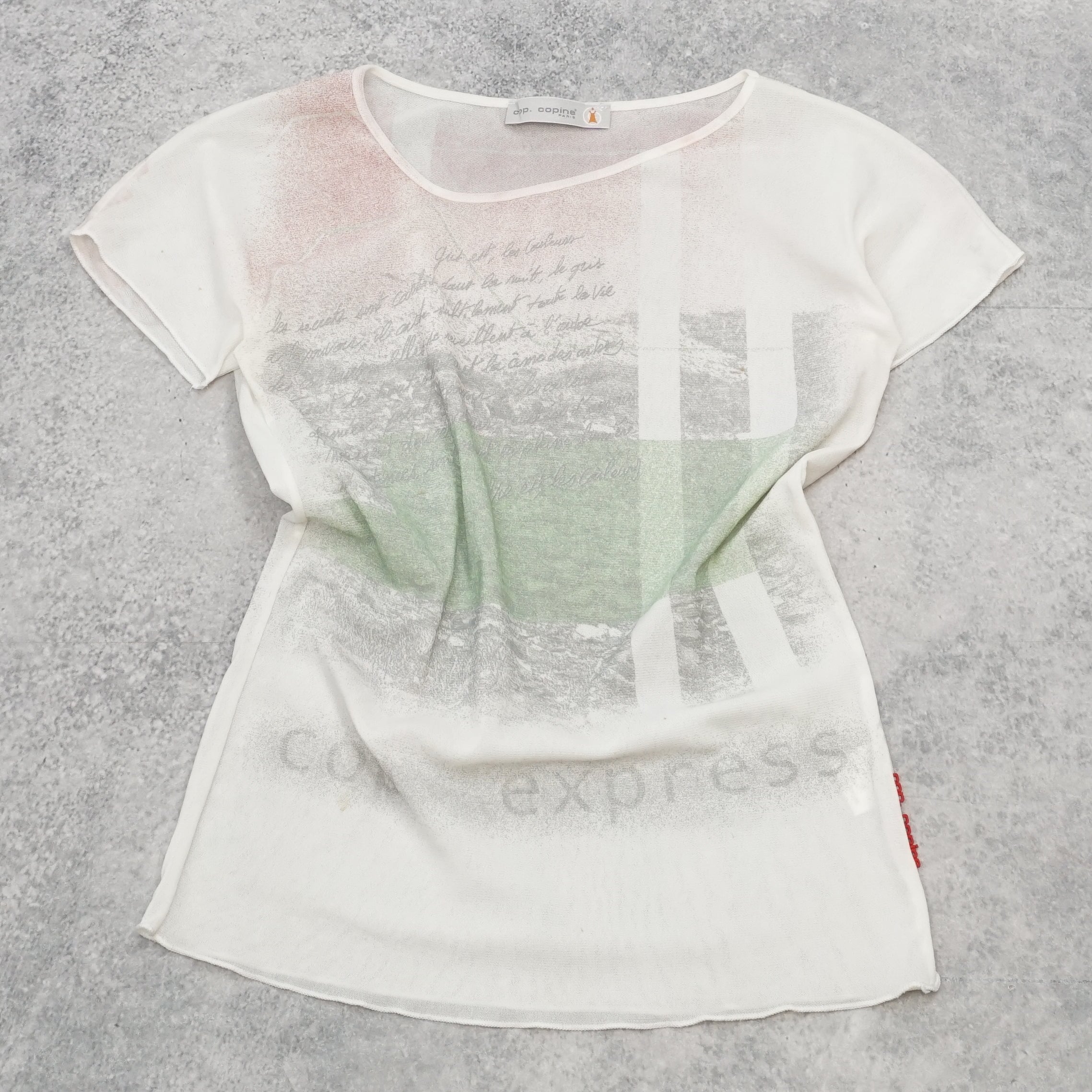 2000s Op. Copine Paris Semi-Sheer T-Shirt