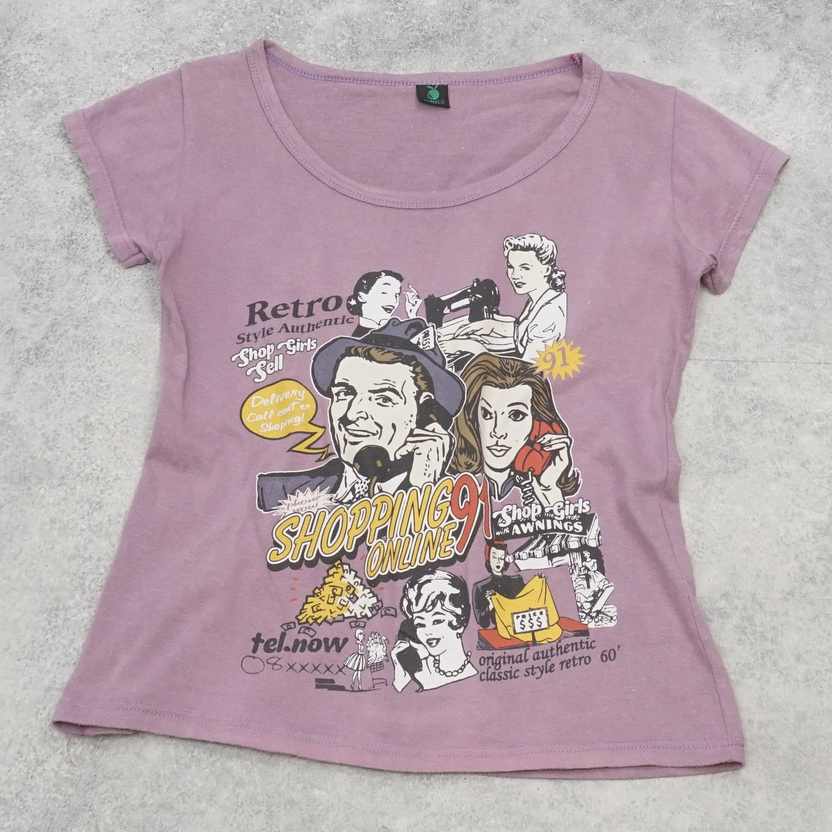 2000s Pomelo Retro Graphic Fitted T-Shirt
