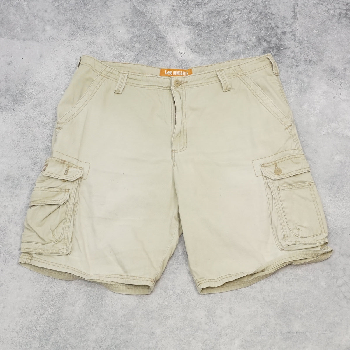 2000s Lee Dungarees Khaki Utility Cargo Shorts
