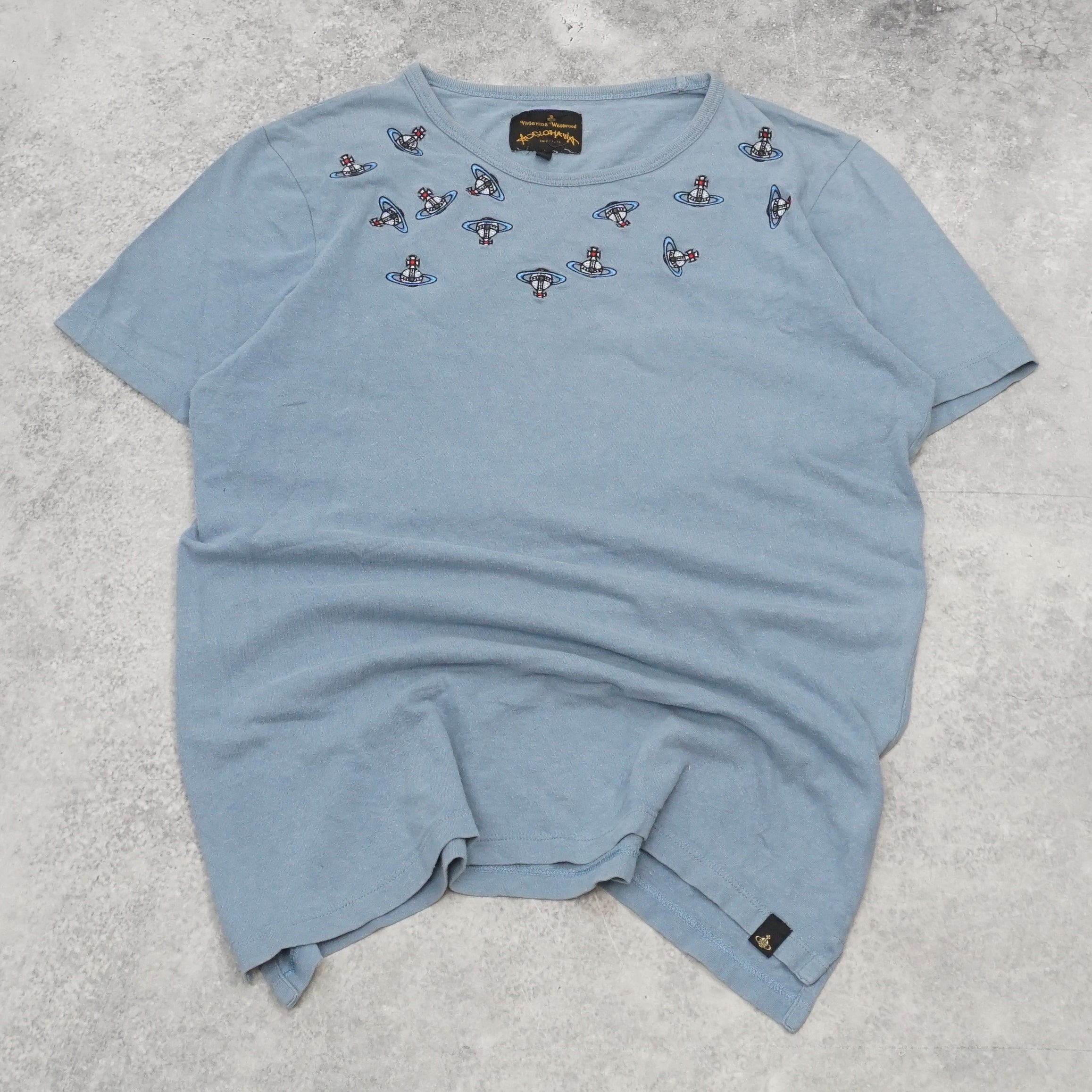 2000s Vivienne Westwood Anglomania Orb Embroidered T-Shirt