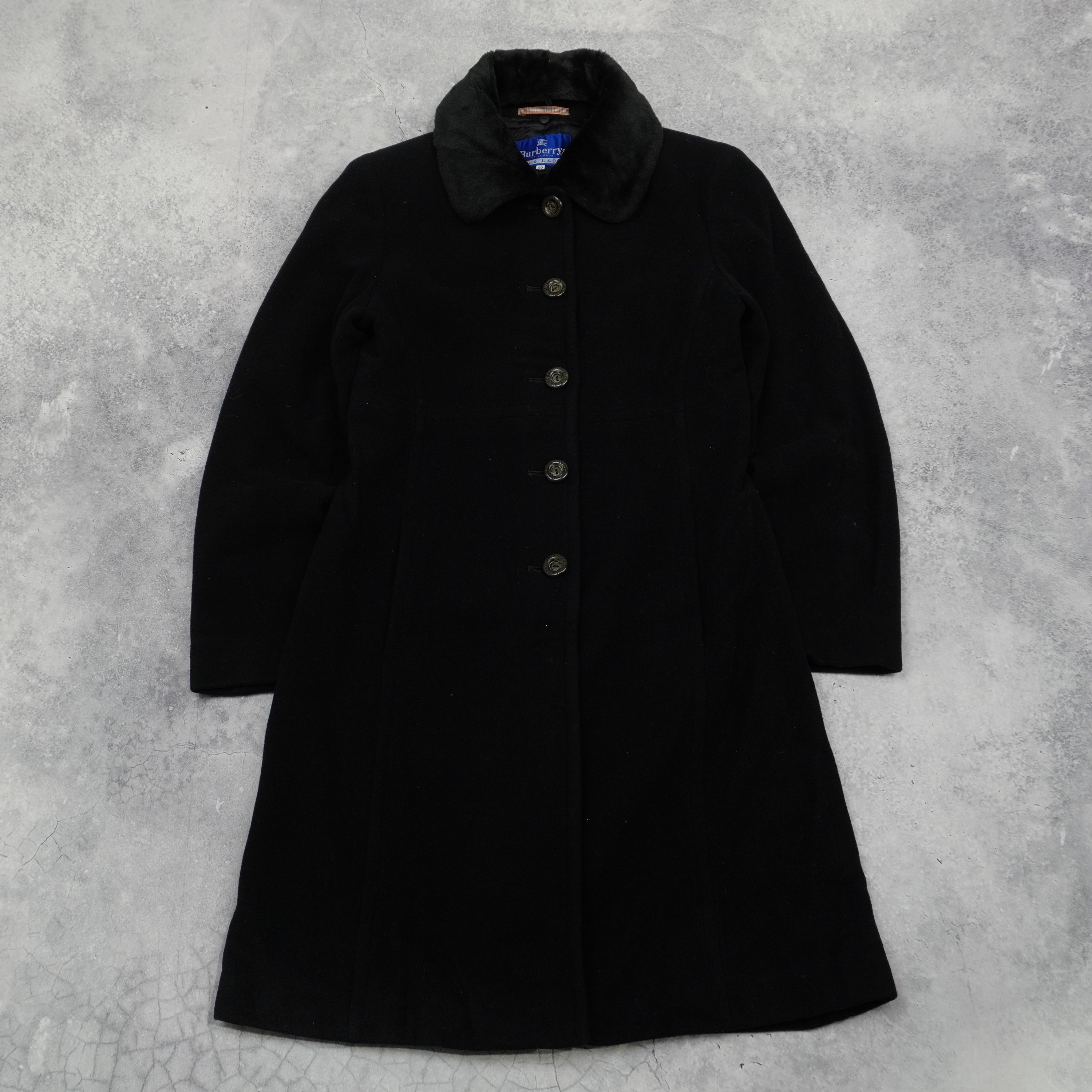 90s Burberrys Blue Label Wool Coat