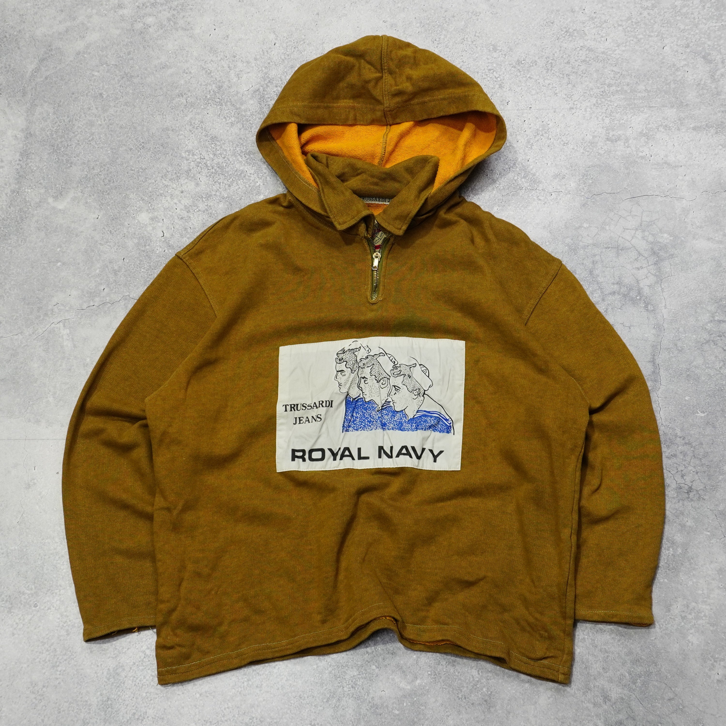 2000s Trussardi Jeans Quarter Zip Hoodie