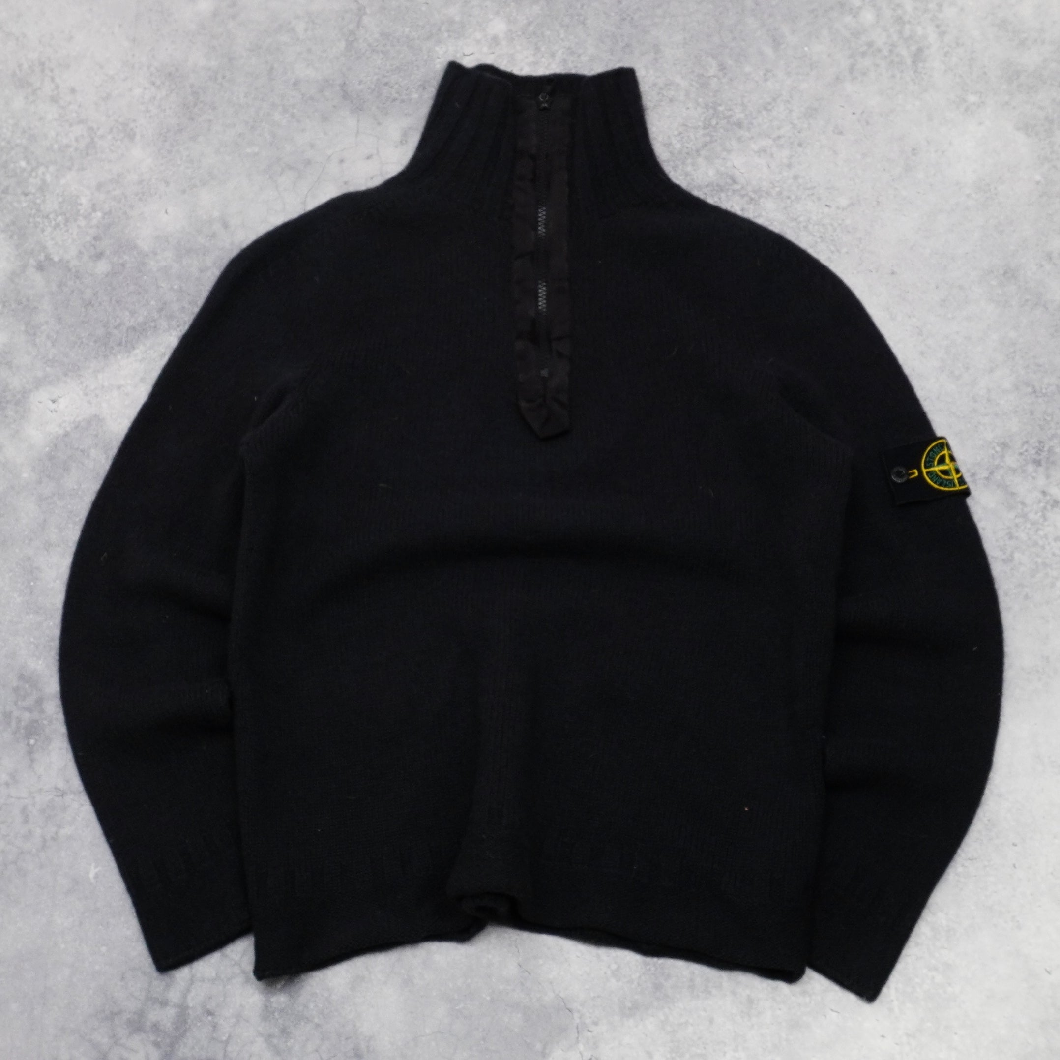 2000s Stone Island 1/4 Zip Wool Knit