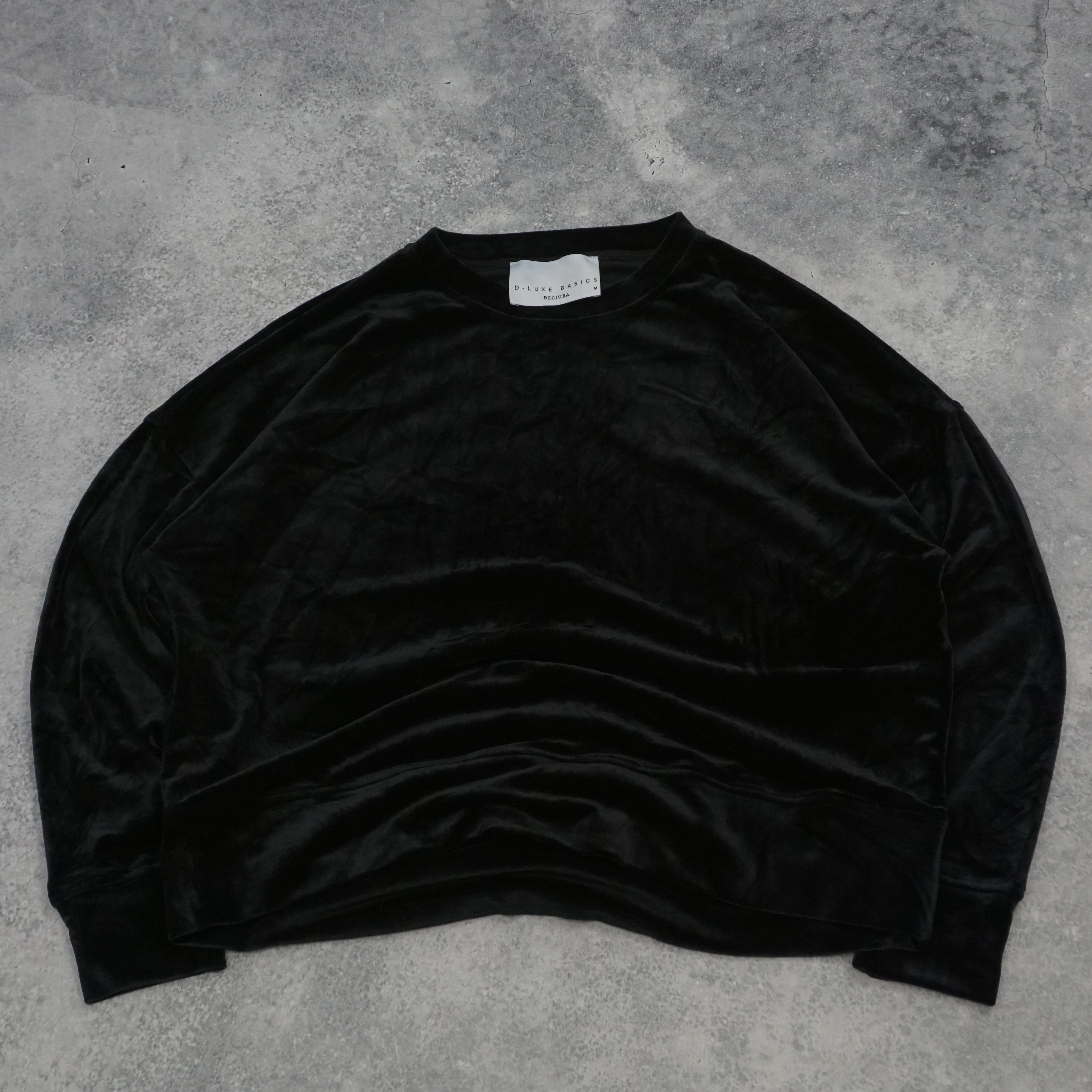 D-Luxe Basics Velvet Crop Sweater