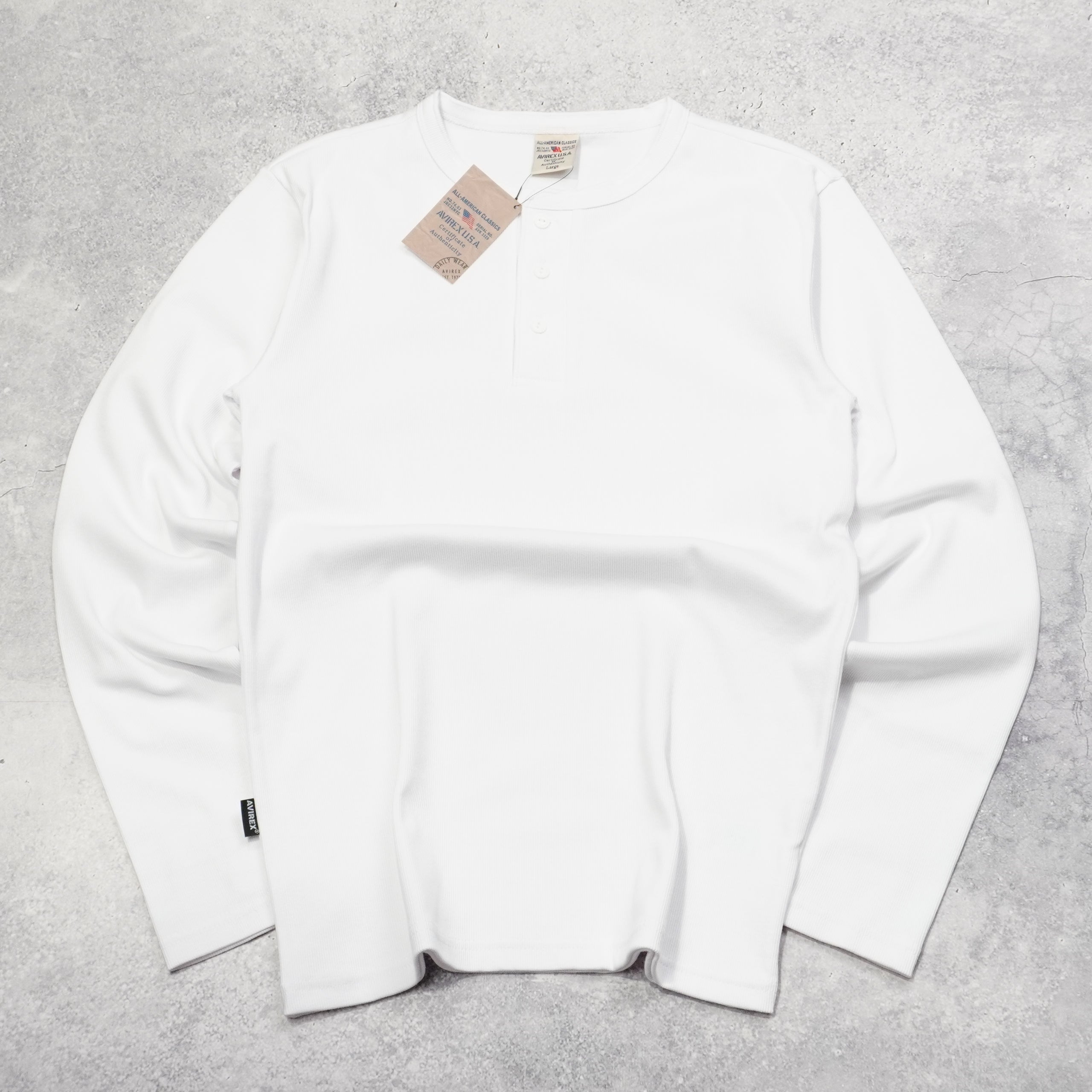 Avirex Ribbed Henley T-Shirt
