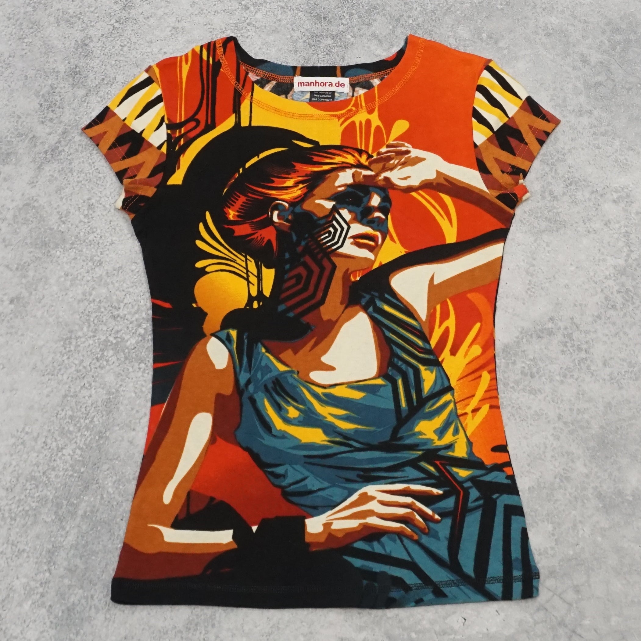2000s Manhora Graphic Top