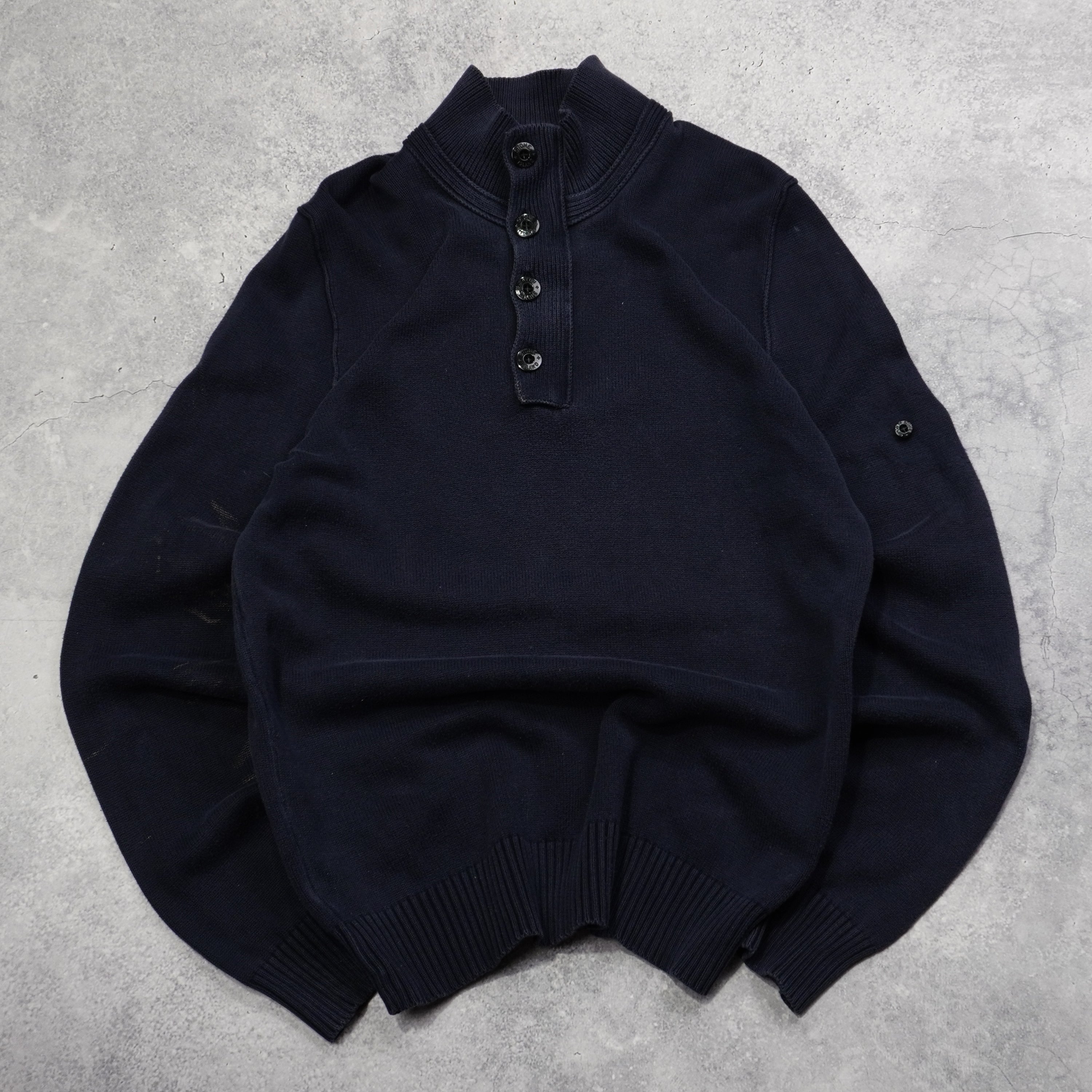2000s Stone Island Quarter Zip Knit Sweater