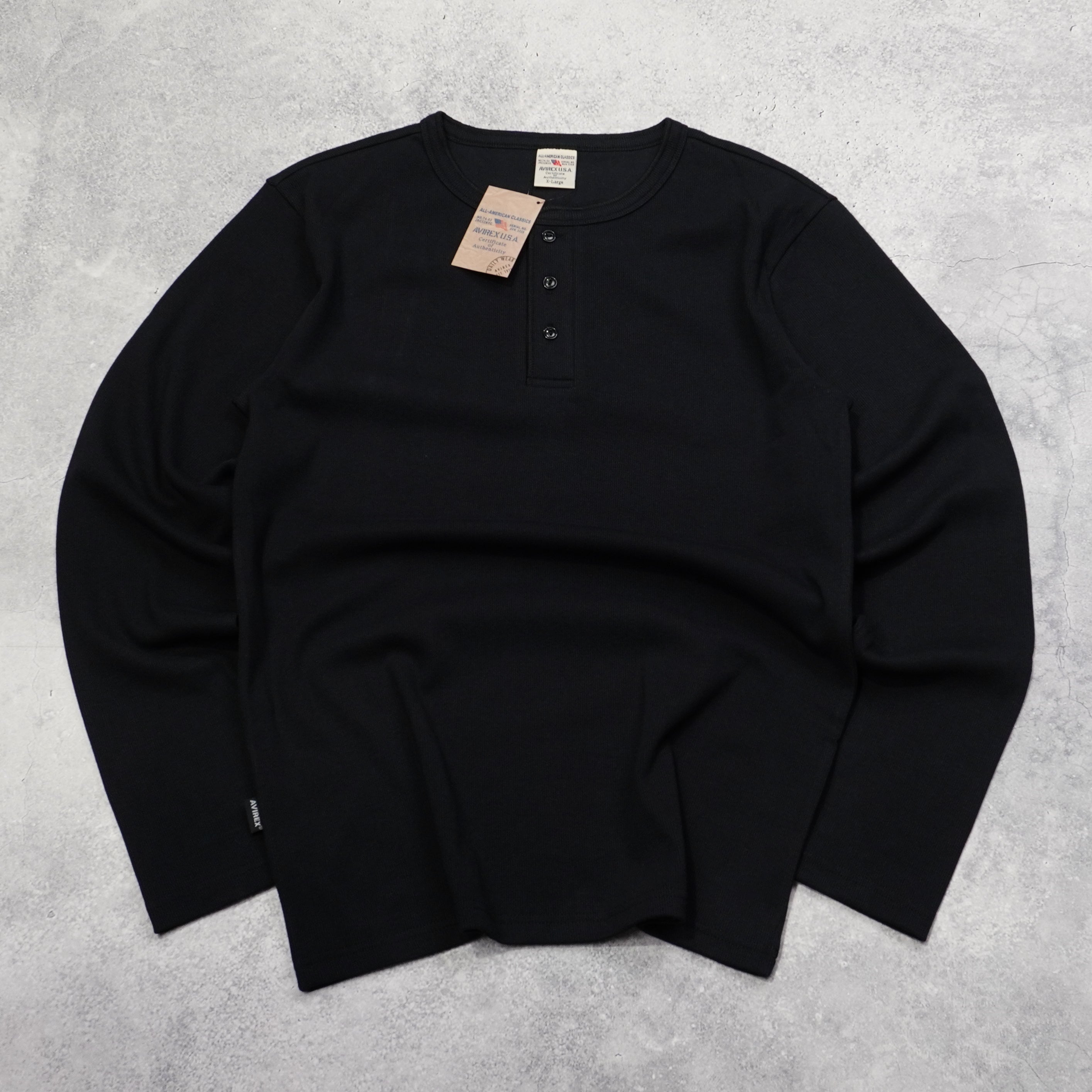Avirex Ribbed Henley T-Shirt