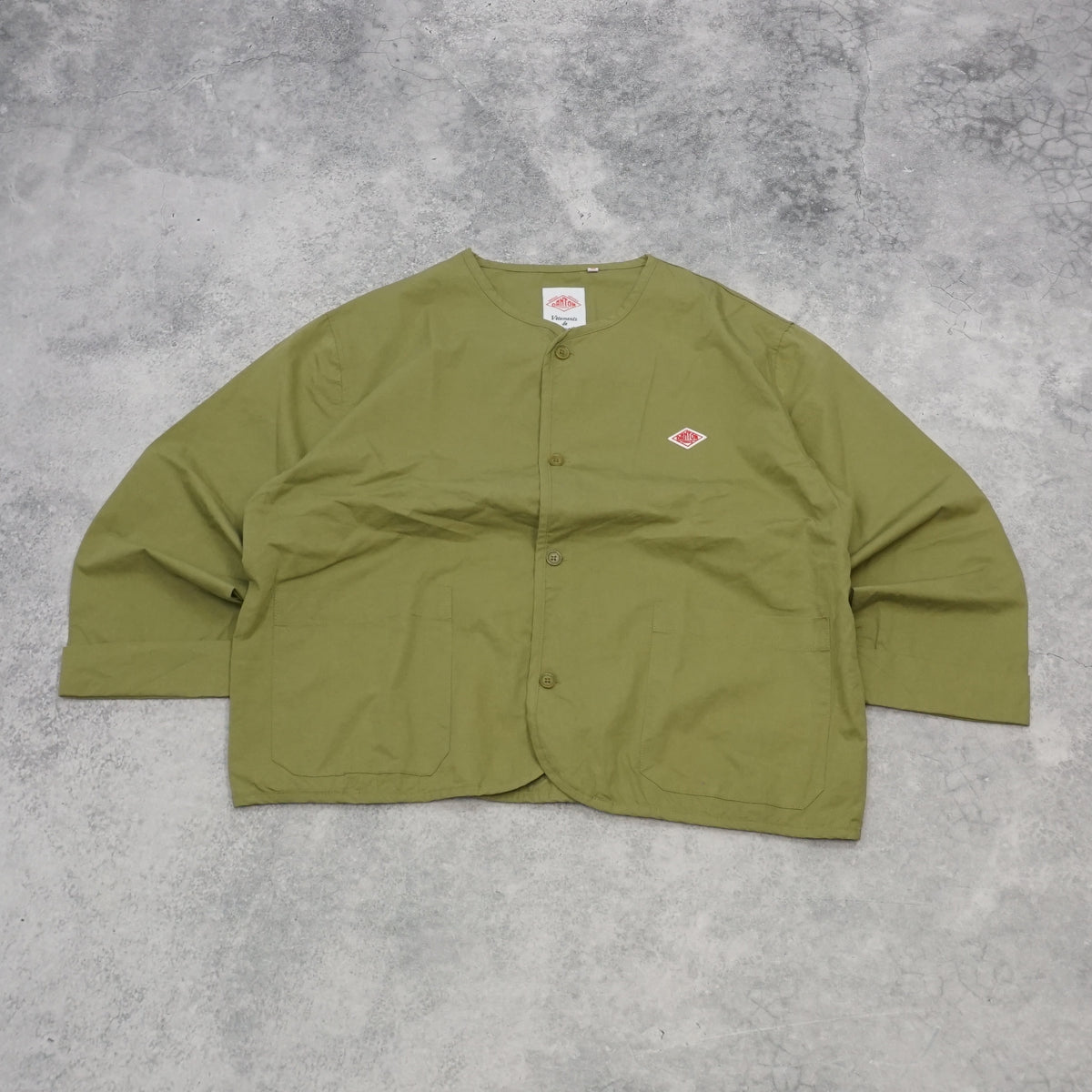 Danton Vetements Collarless Workwear Jacket