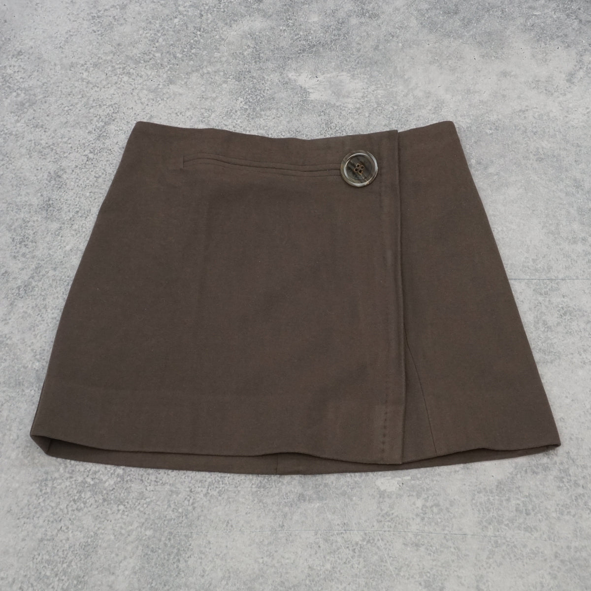 Louis Vuitton Wool Cashmere Wrap Mini Skirt