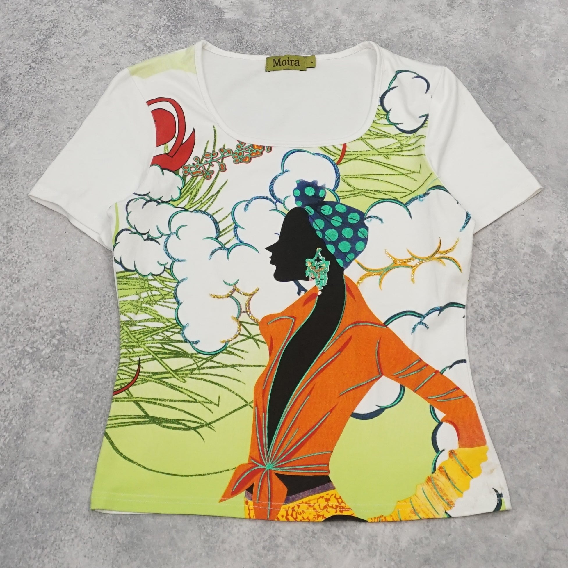 2000s Moira Graphic Top