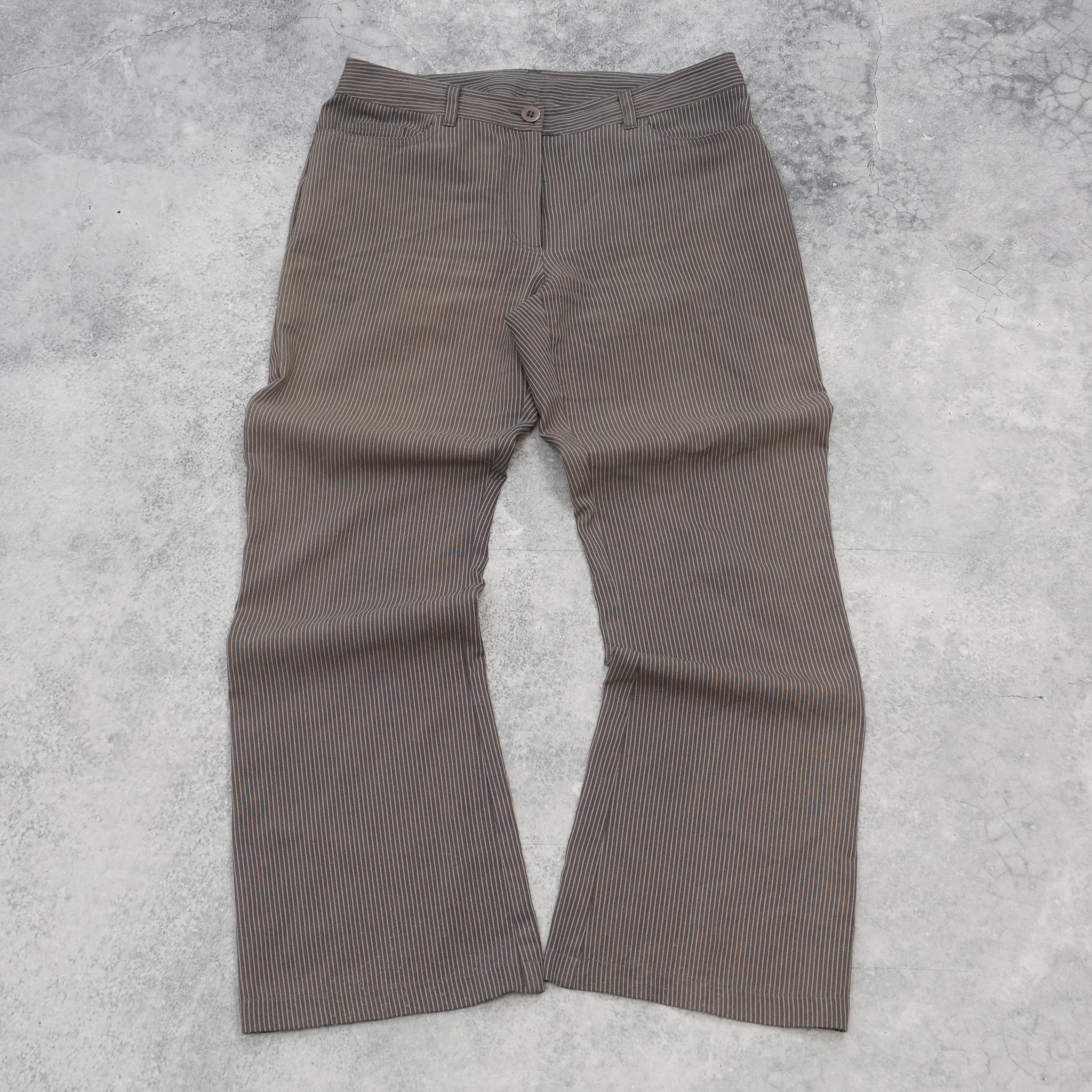 2000s Pinstripe Bootcut Pants Flared