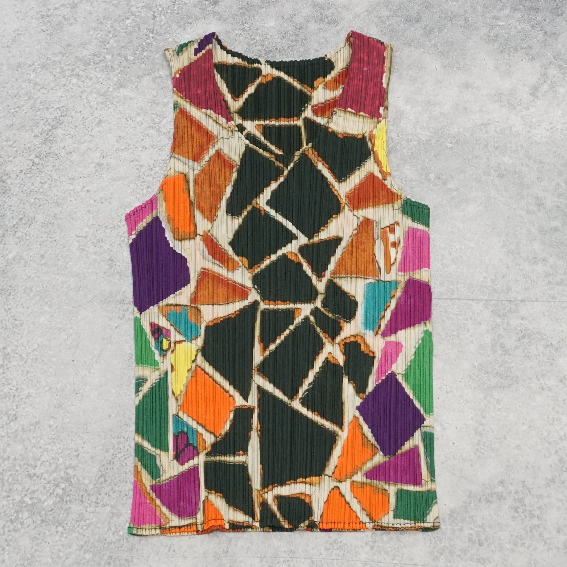 Pleats Please Colorful Patterned Top