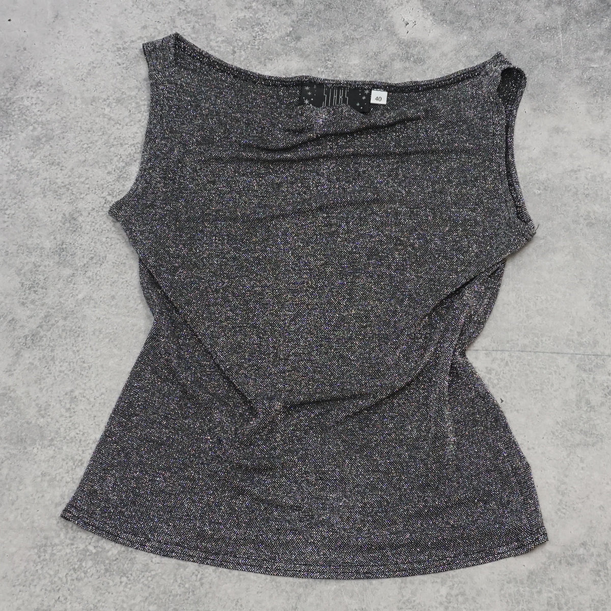 Stars Metallic Sleeveless Top