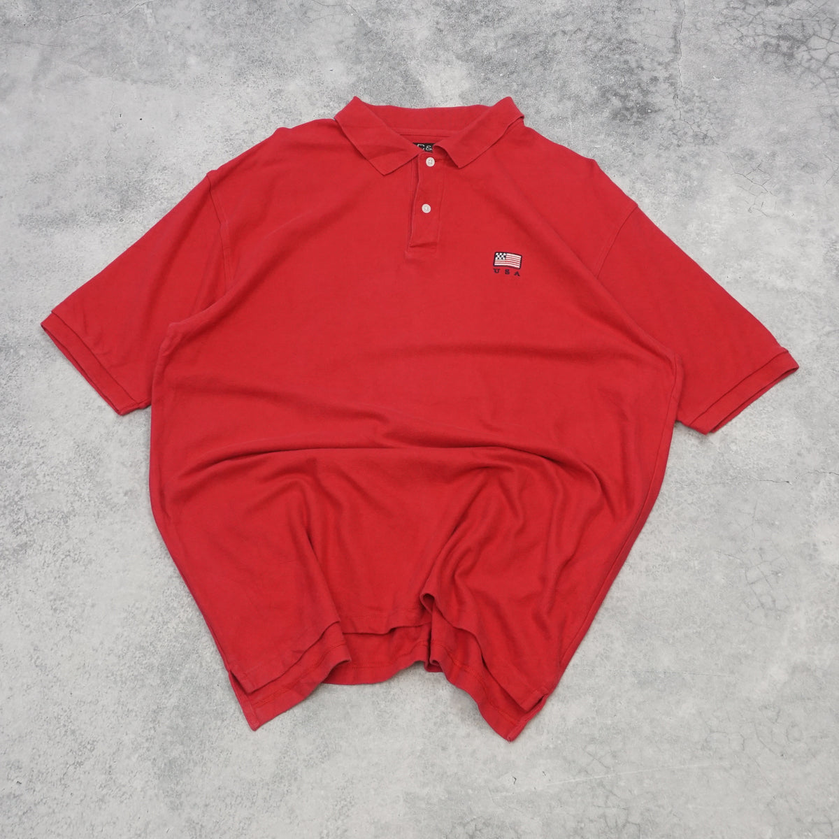 2000s Croft & Barrow Flag Embroidered Polo Tee