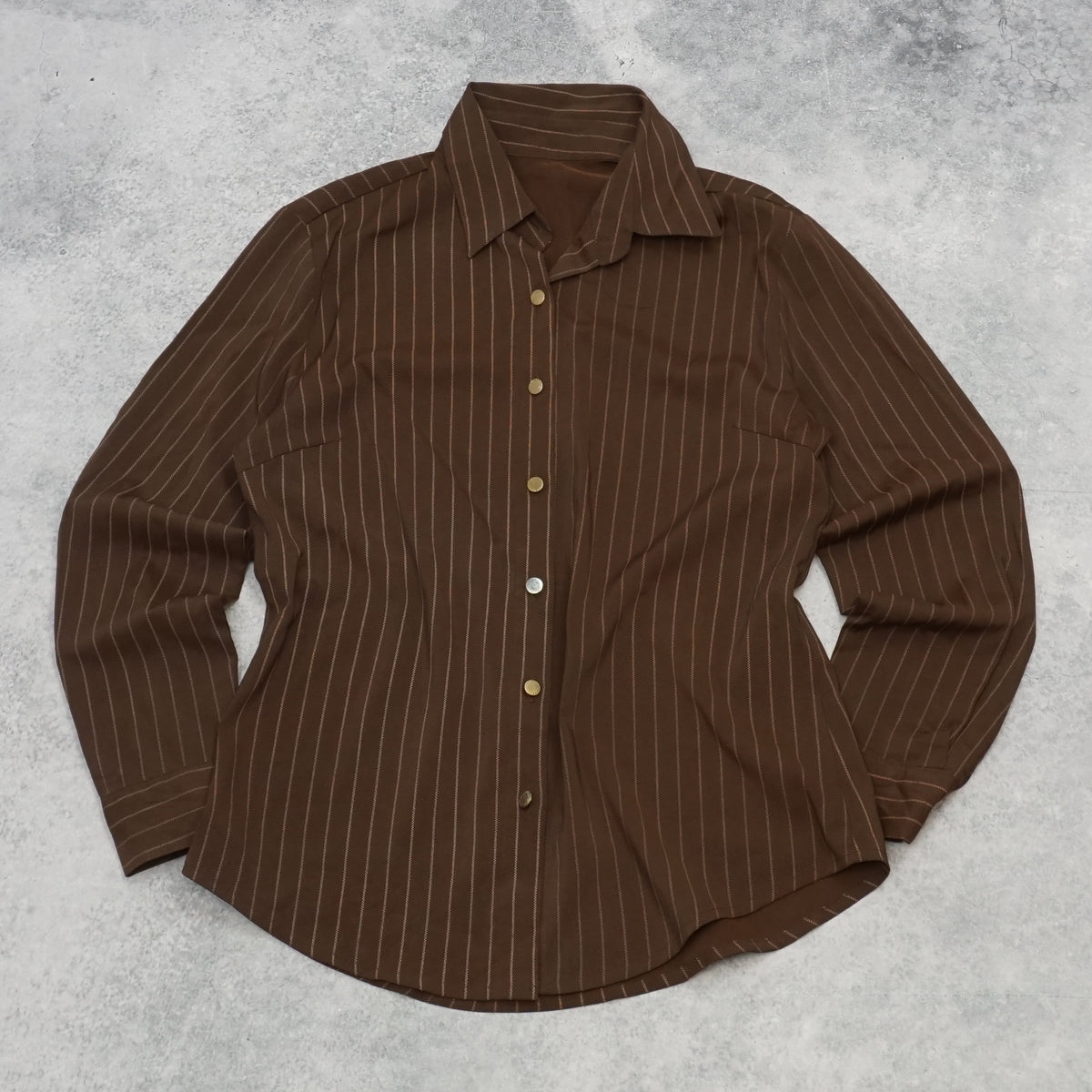 70s Pinstripe Satin Shirt