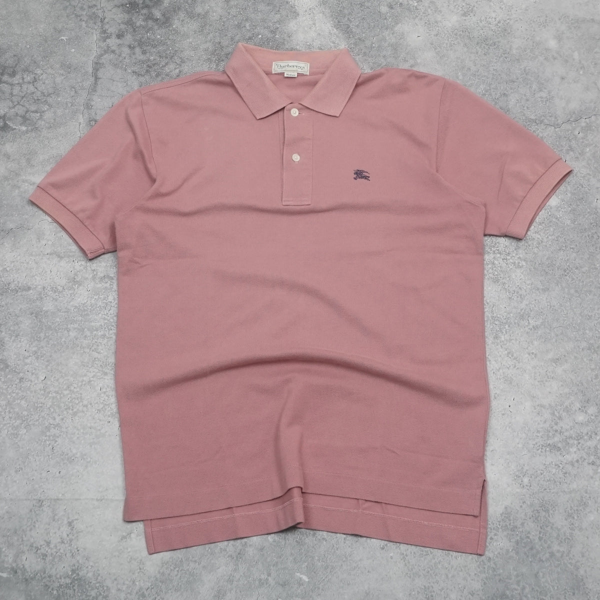 90s Burberry Salmon Polo Top