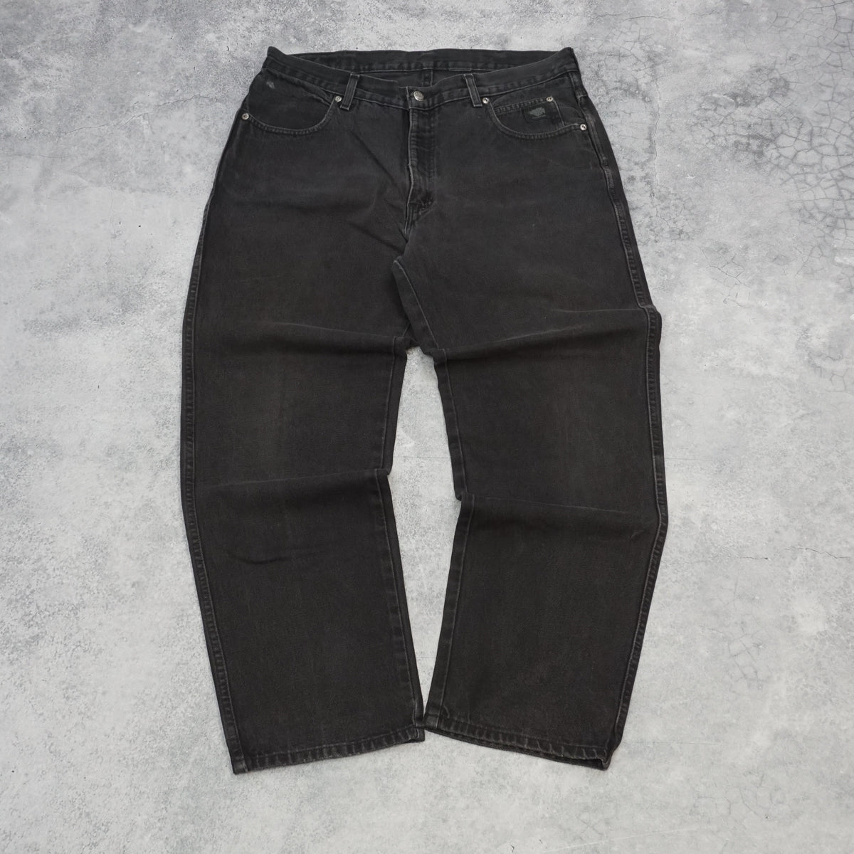 90s Harley-Davidson Straight Leg Black Denim Jeans