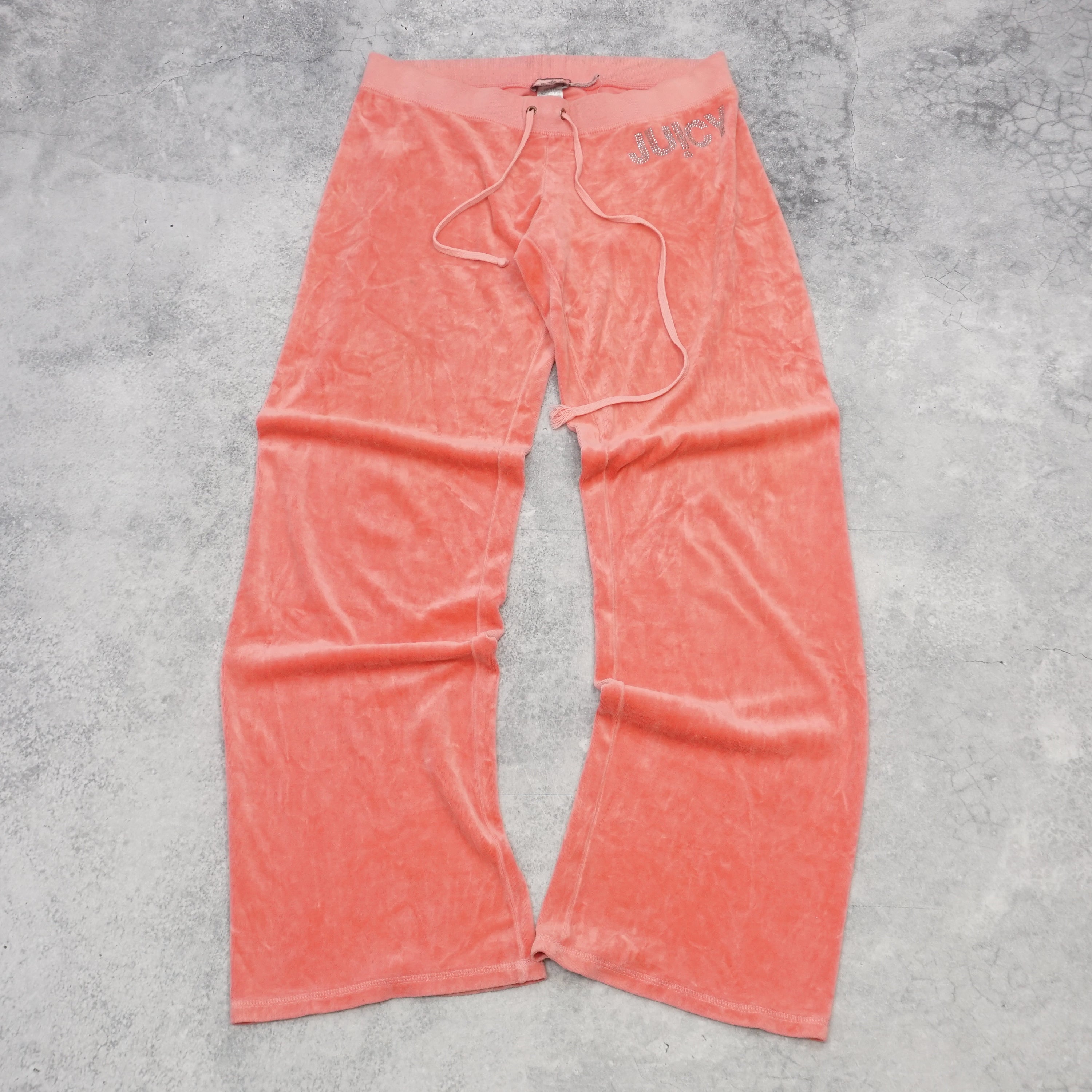 2000s Juicy Couture Velour Rhinestone Track Pants