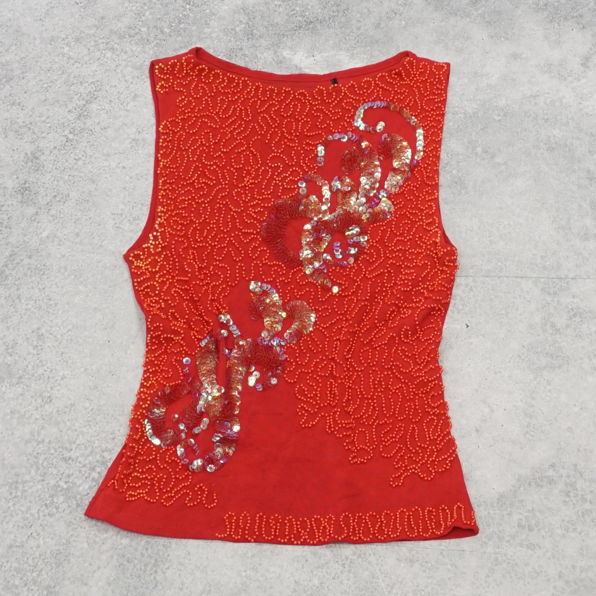 2000s Beaded Sequin Top