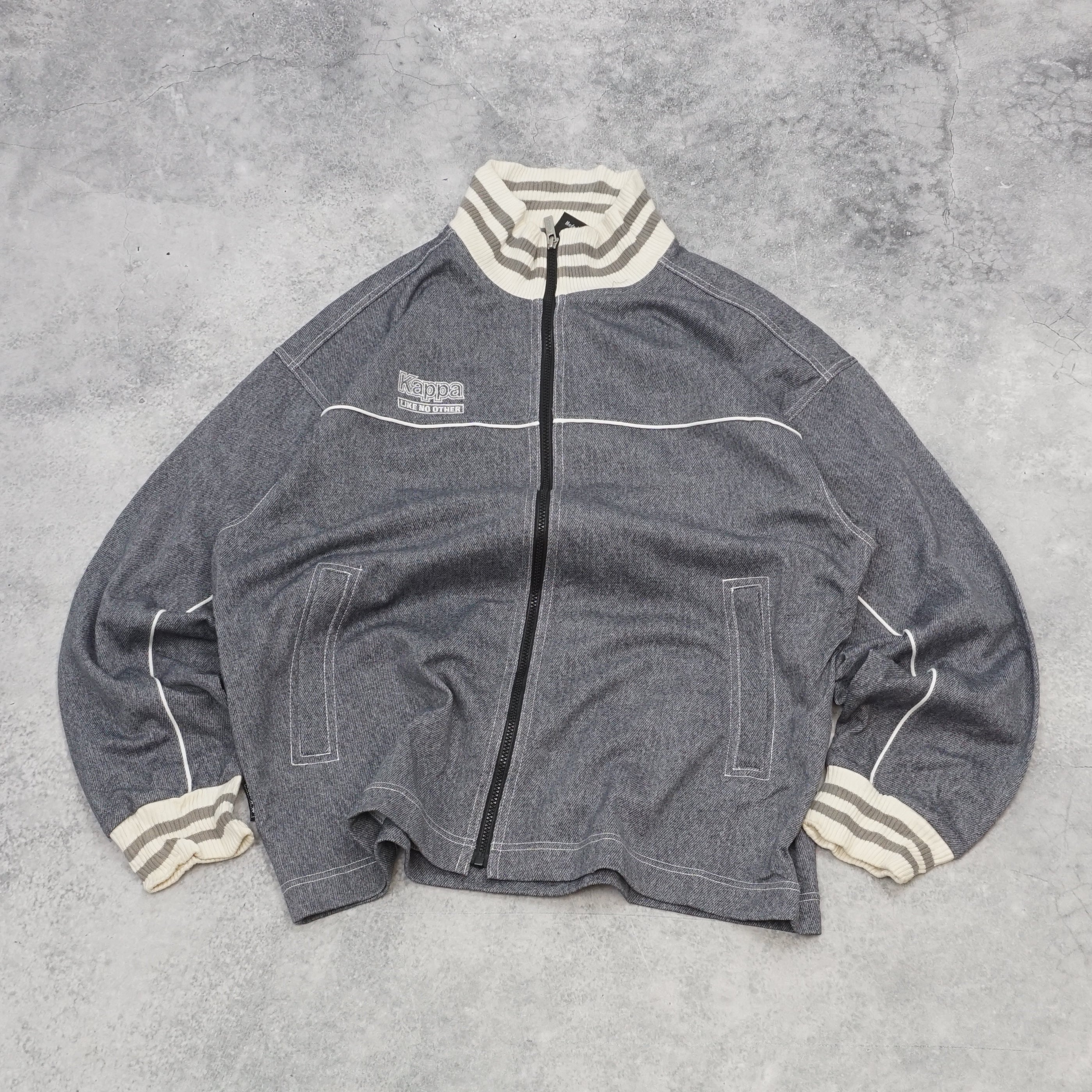 90s Kappa Striped Trim Track Jacket